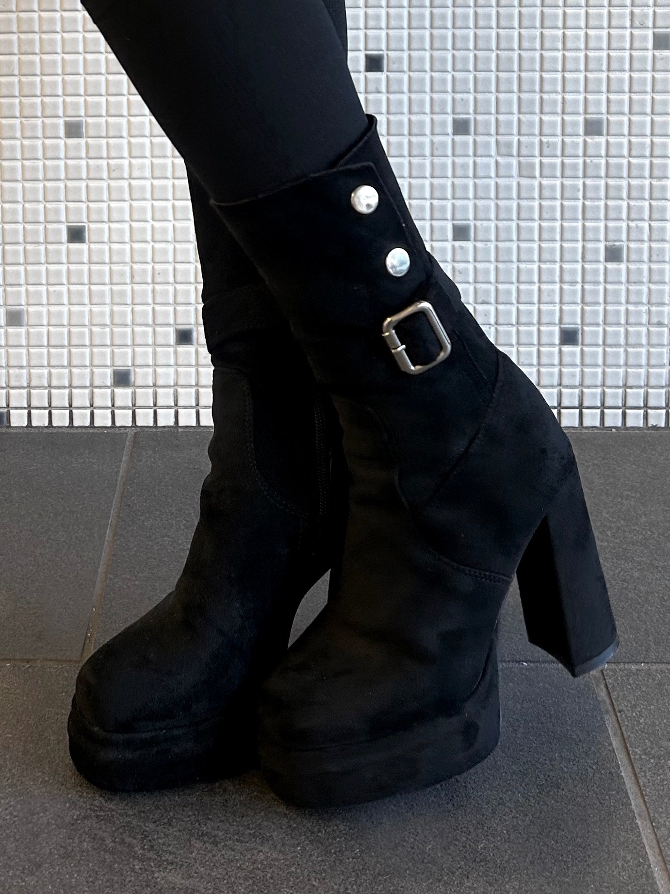 バックルヒールブーツ KR13189