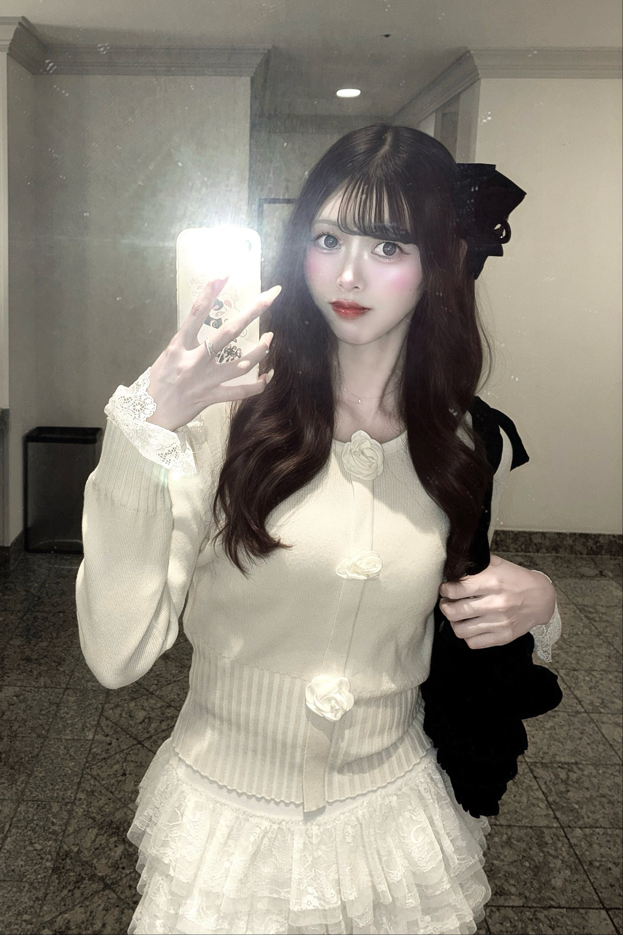 ローズモチーフニットKR13587