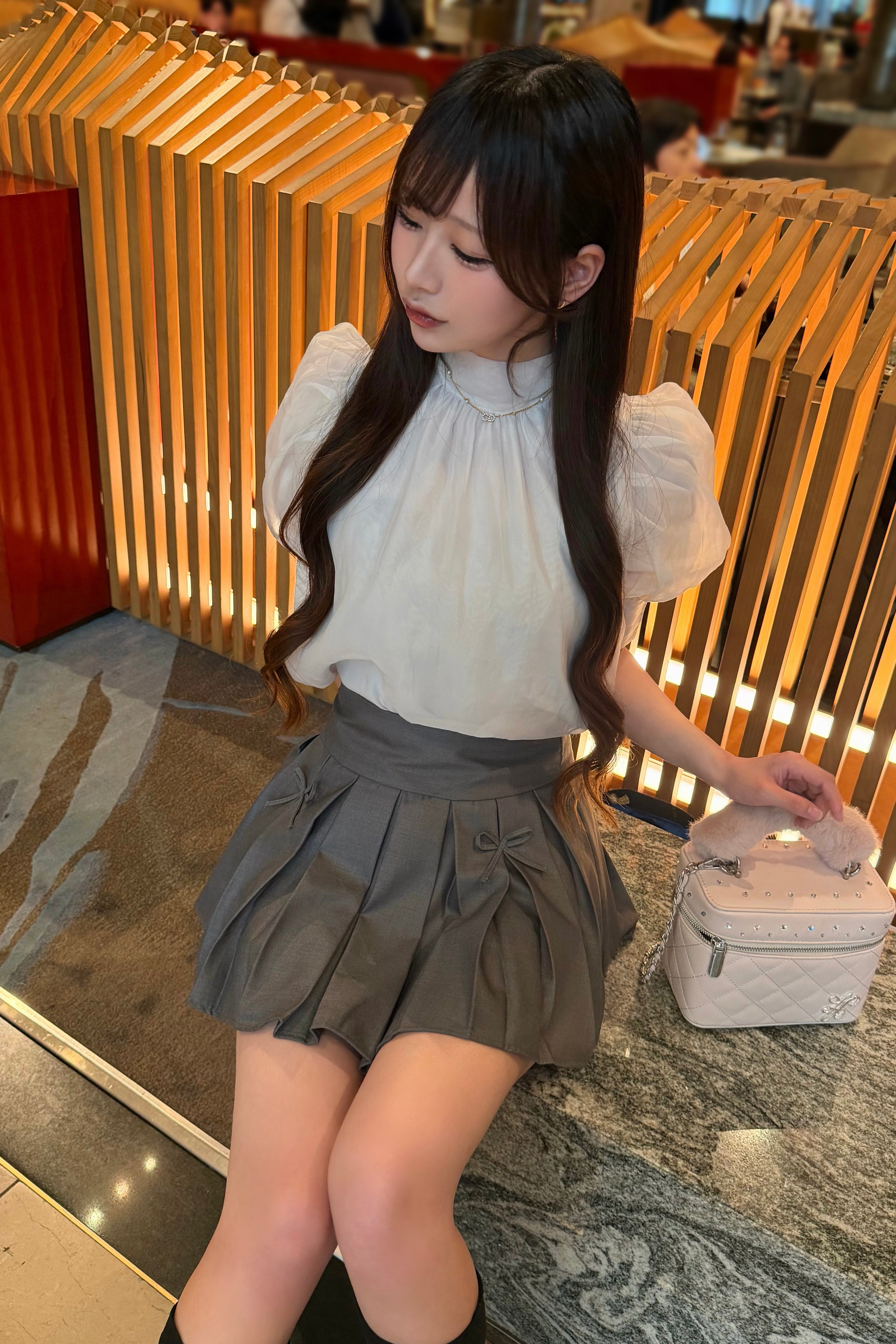 リボンプリーツスカート KR14869