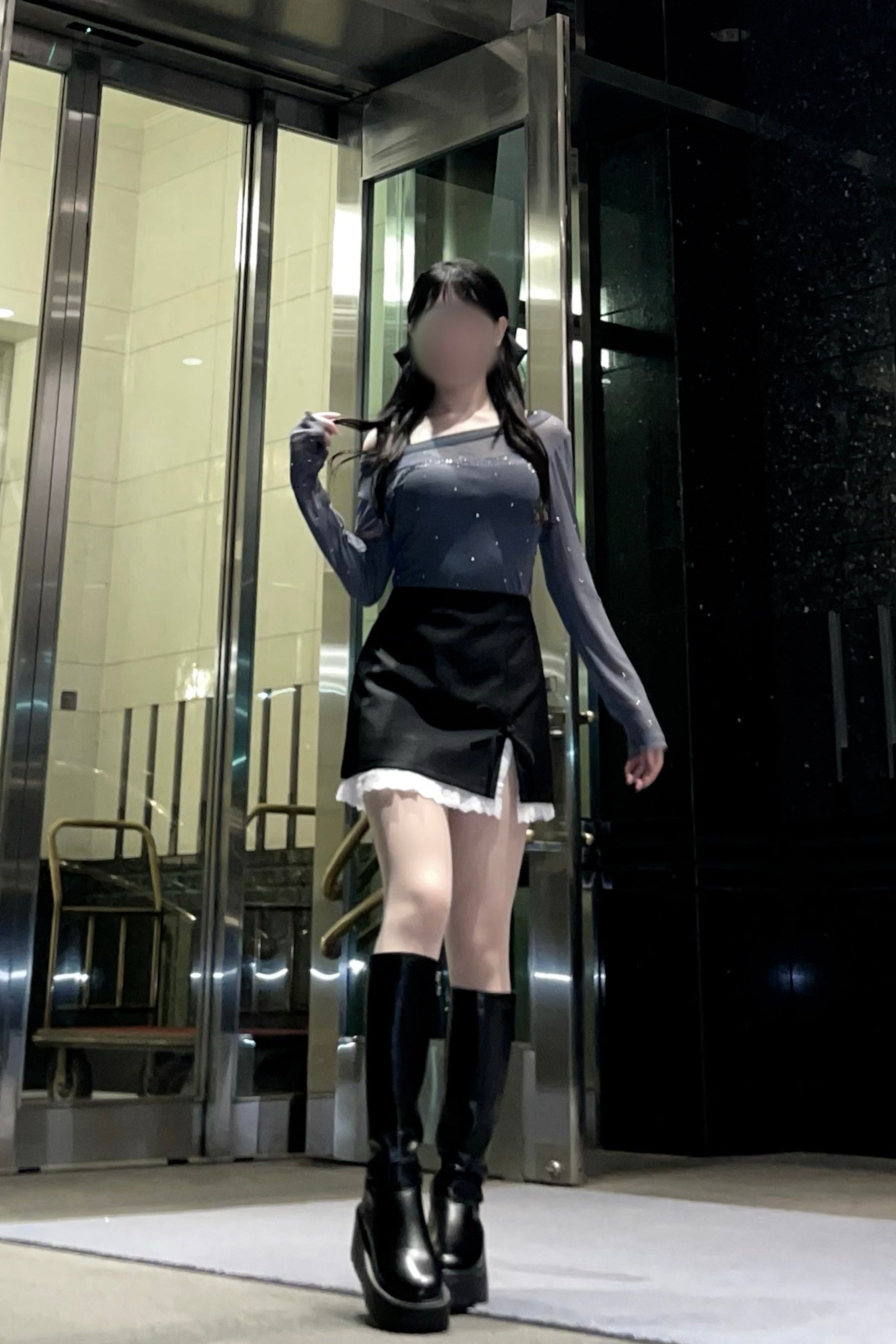 リボンデザインタイトスカート KR13559