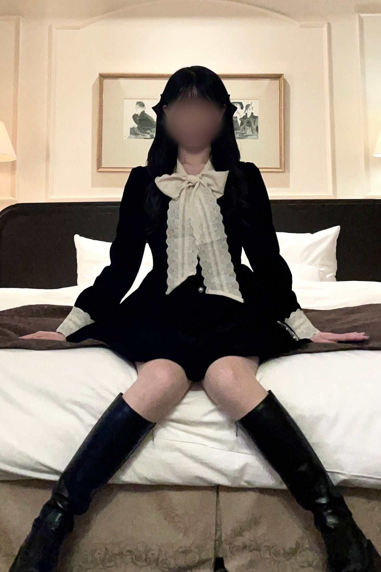 ロマンティックレースリボンワンピース KR13562