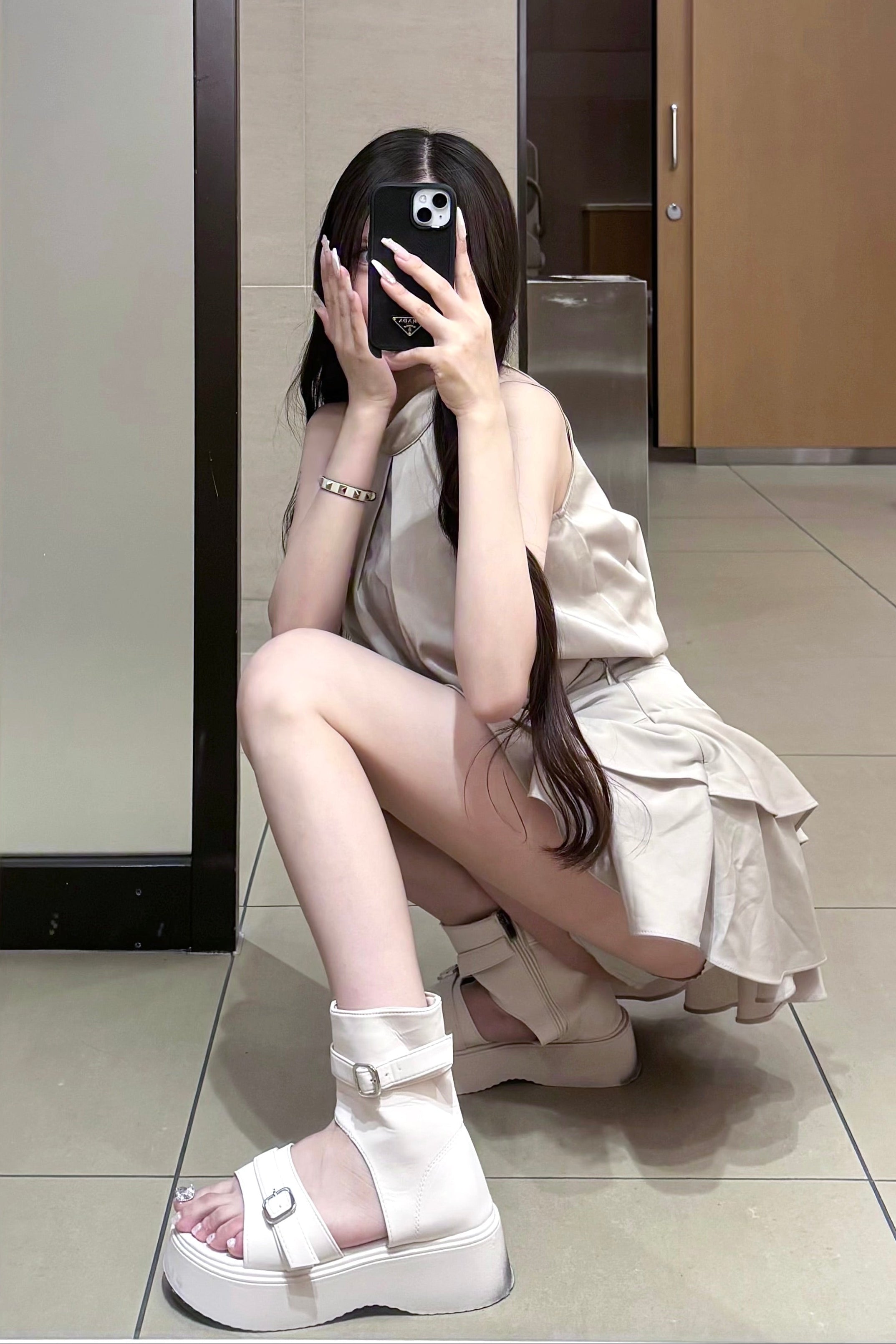 厚底アンクルブーツサンダル KR15058
