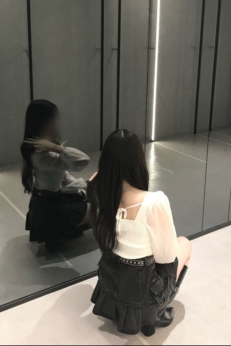 チュールリボンコルセットトップス KR11808