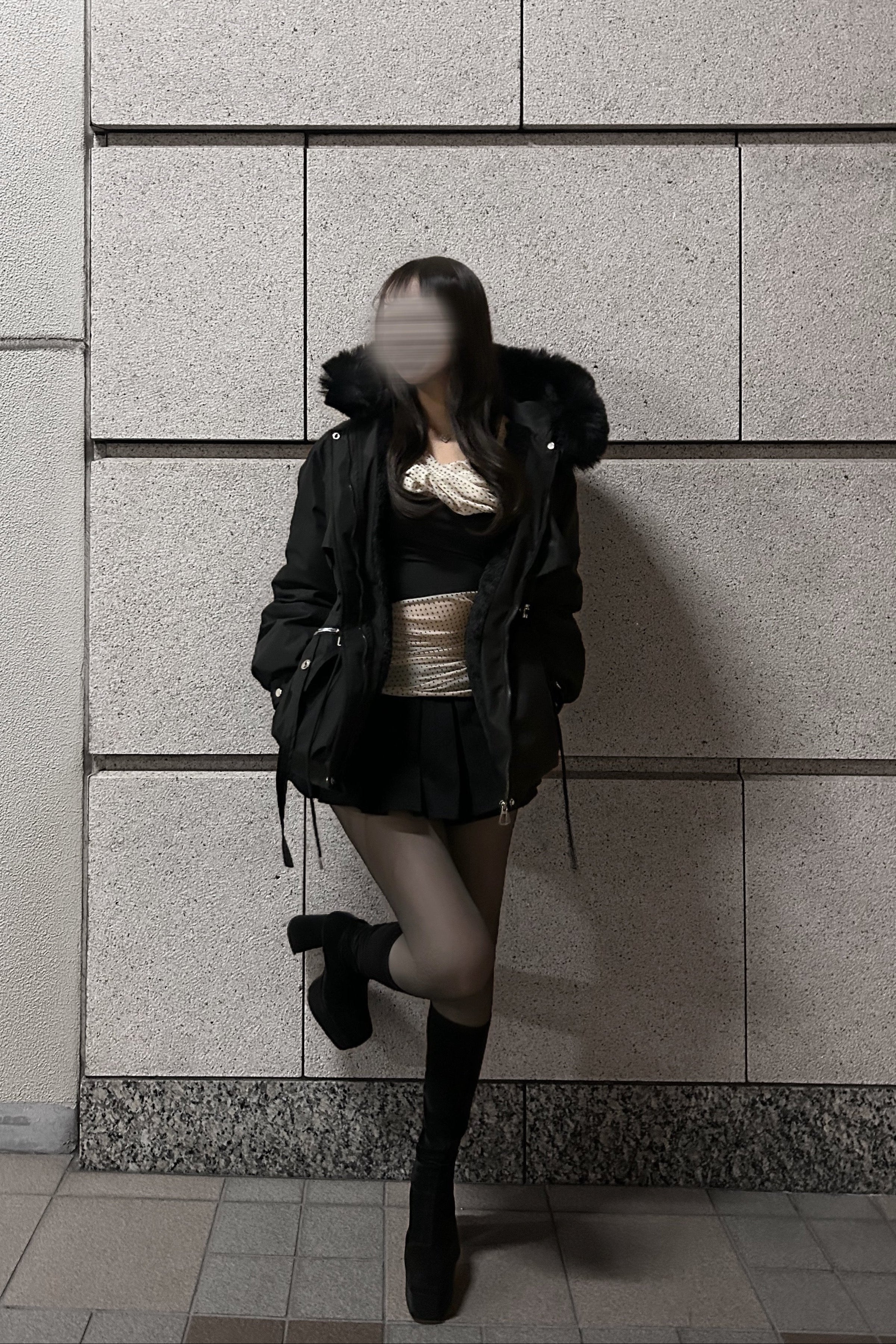 フードファーデザインジップブルゾン KR30373