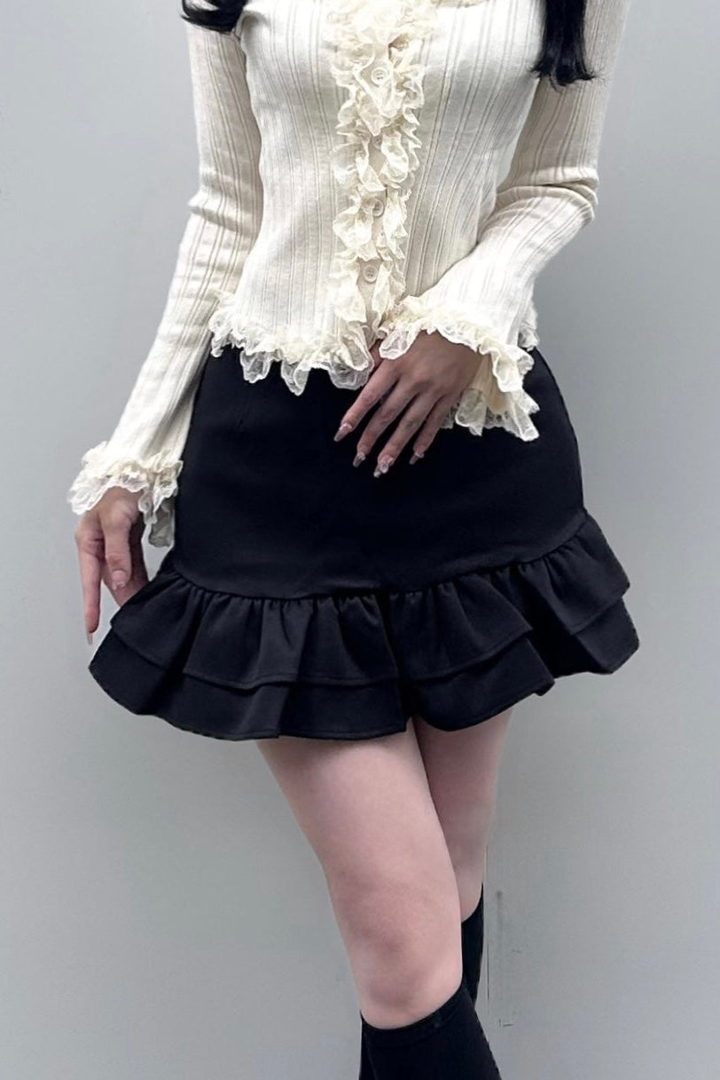 フリルティアードミニスカート KR12723