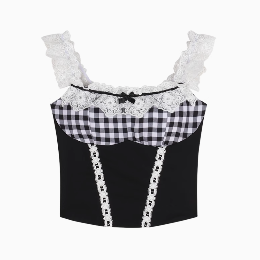 フロントリボンチェックセットアップ KR10549