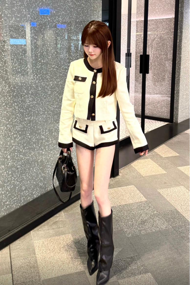 バイカラーツイードセットアップ KR30110