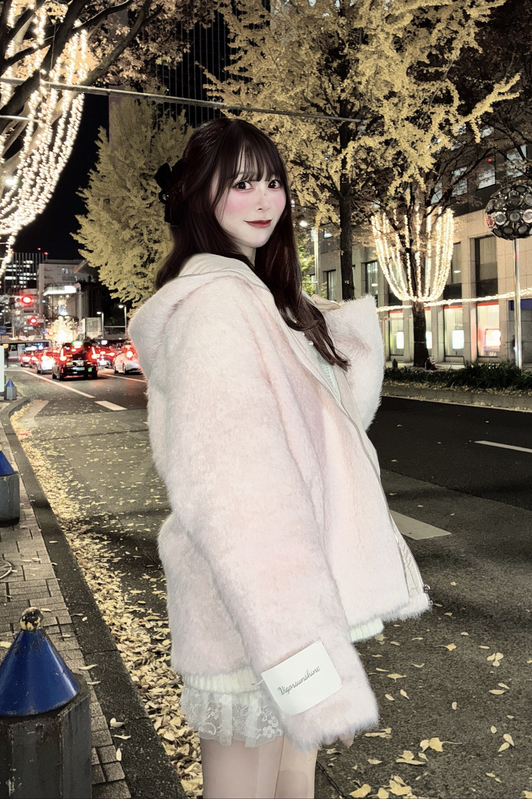 フードシャギーニットパーカー KR13769