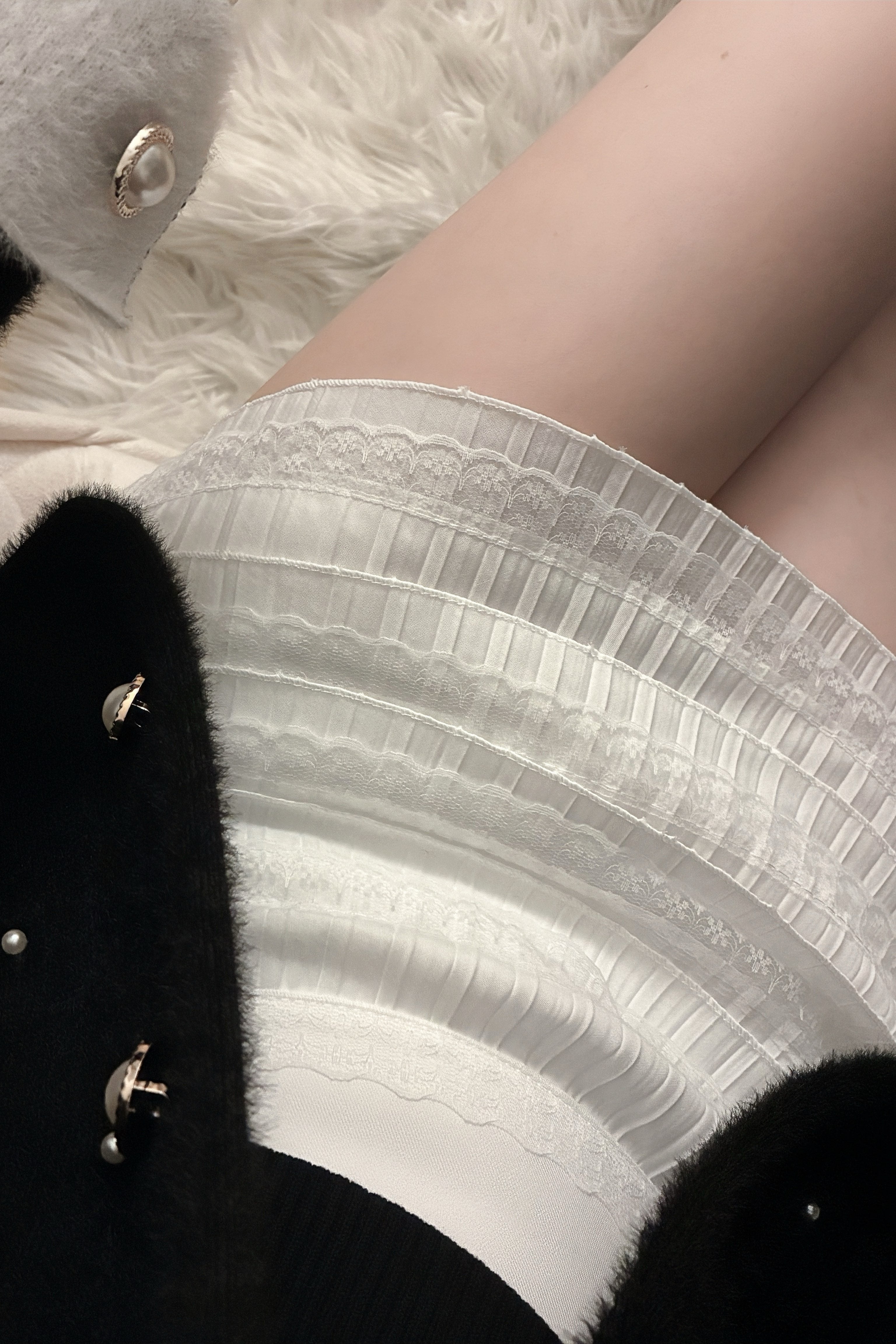 レースティアードミニスカート KR13873