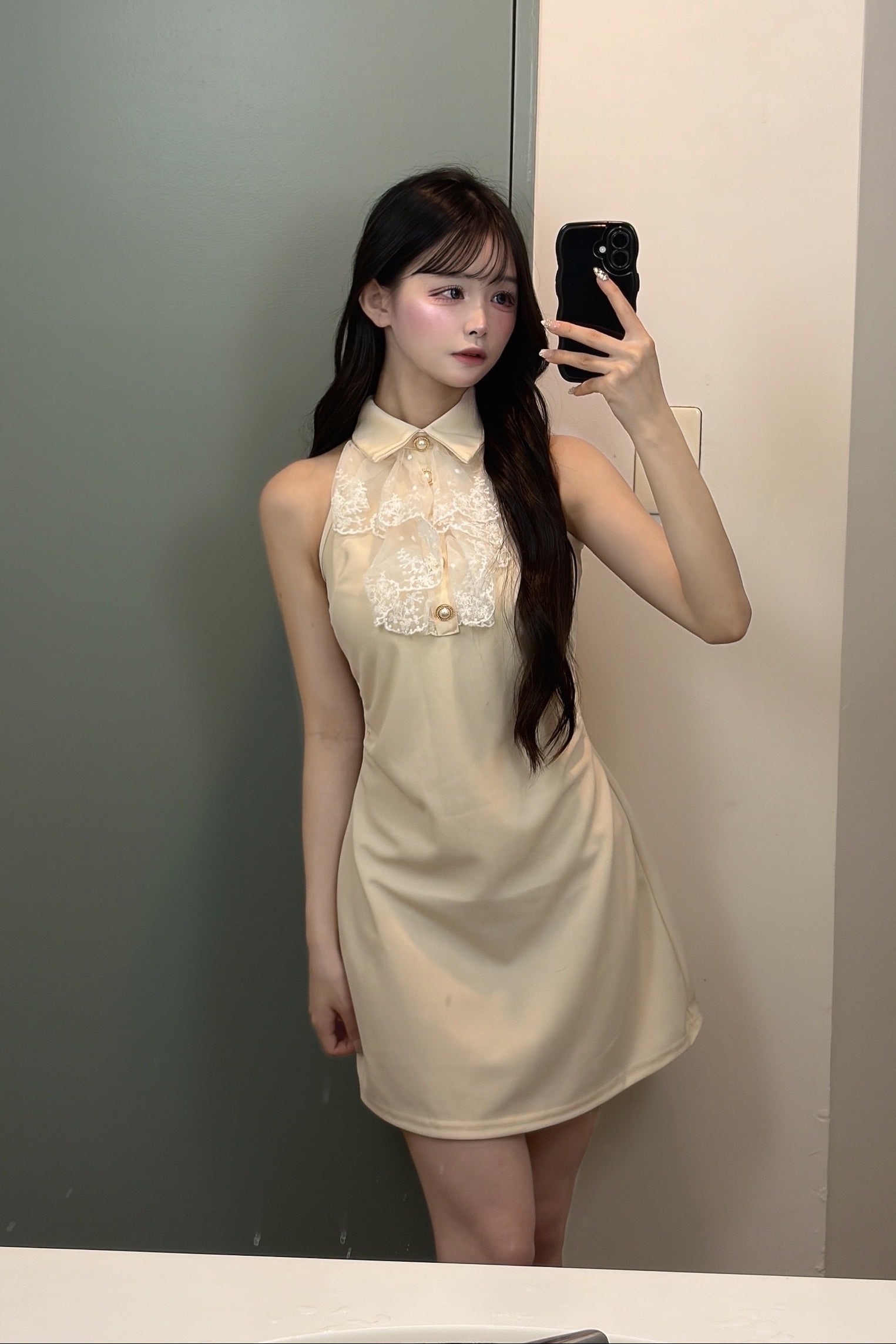 レースラッフルミニワンピース KR15493