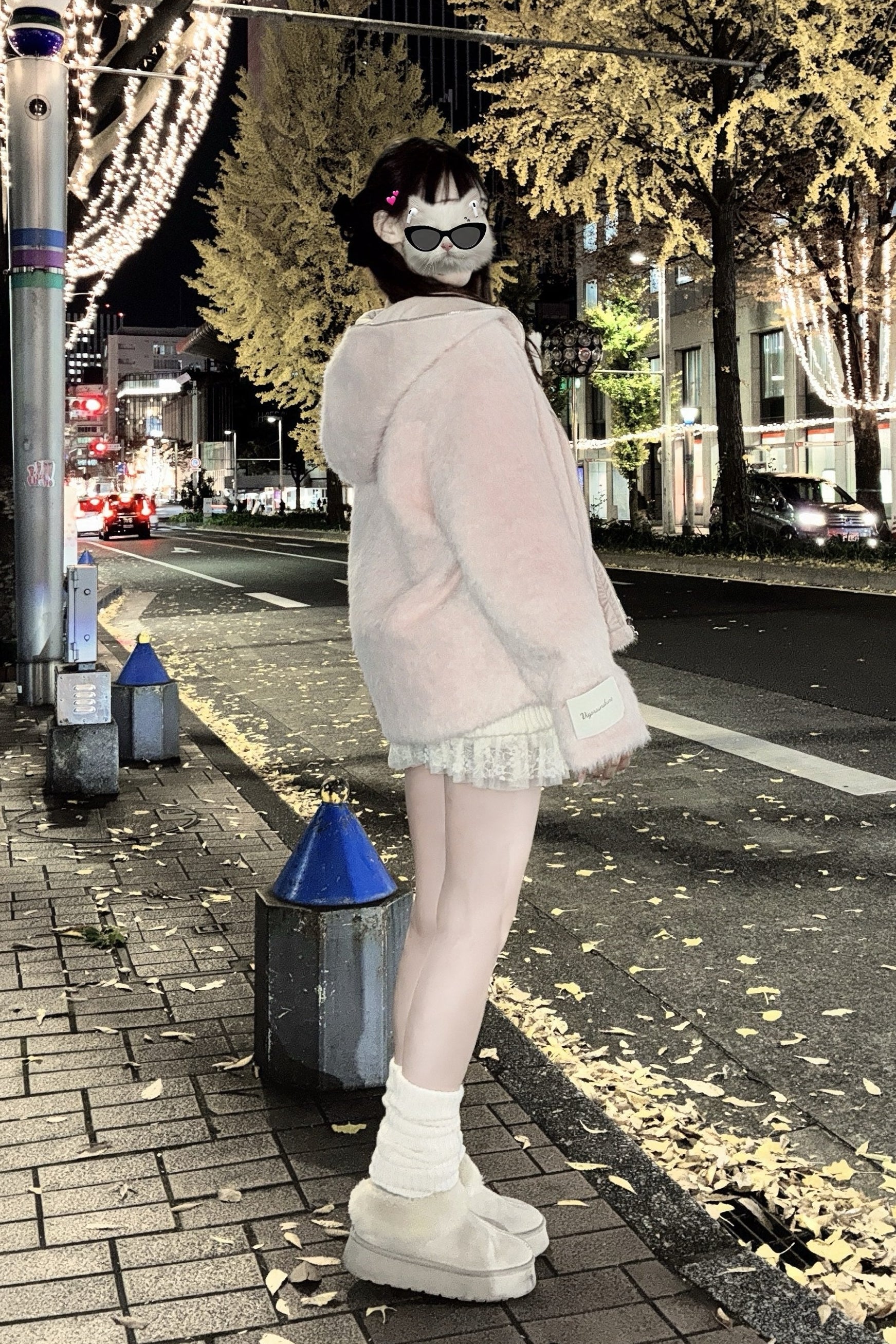 フードシャギーニットパーカー KR13769