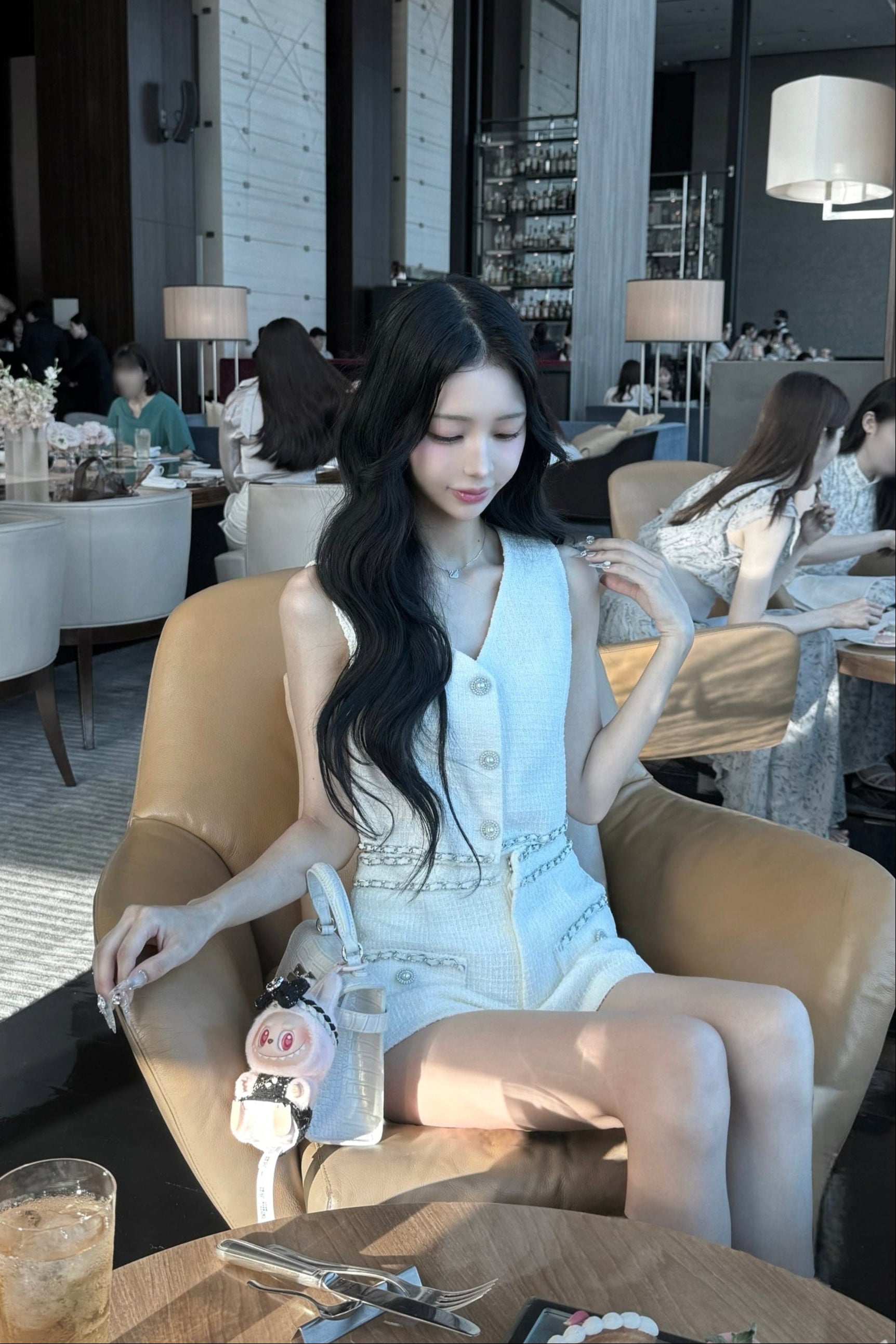 チェーンツイードホワイトセットアップ KR11213