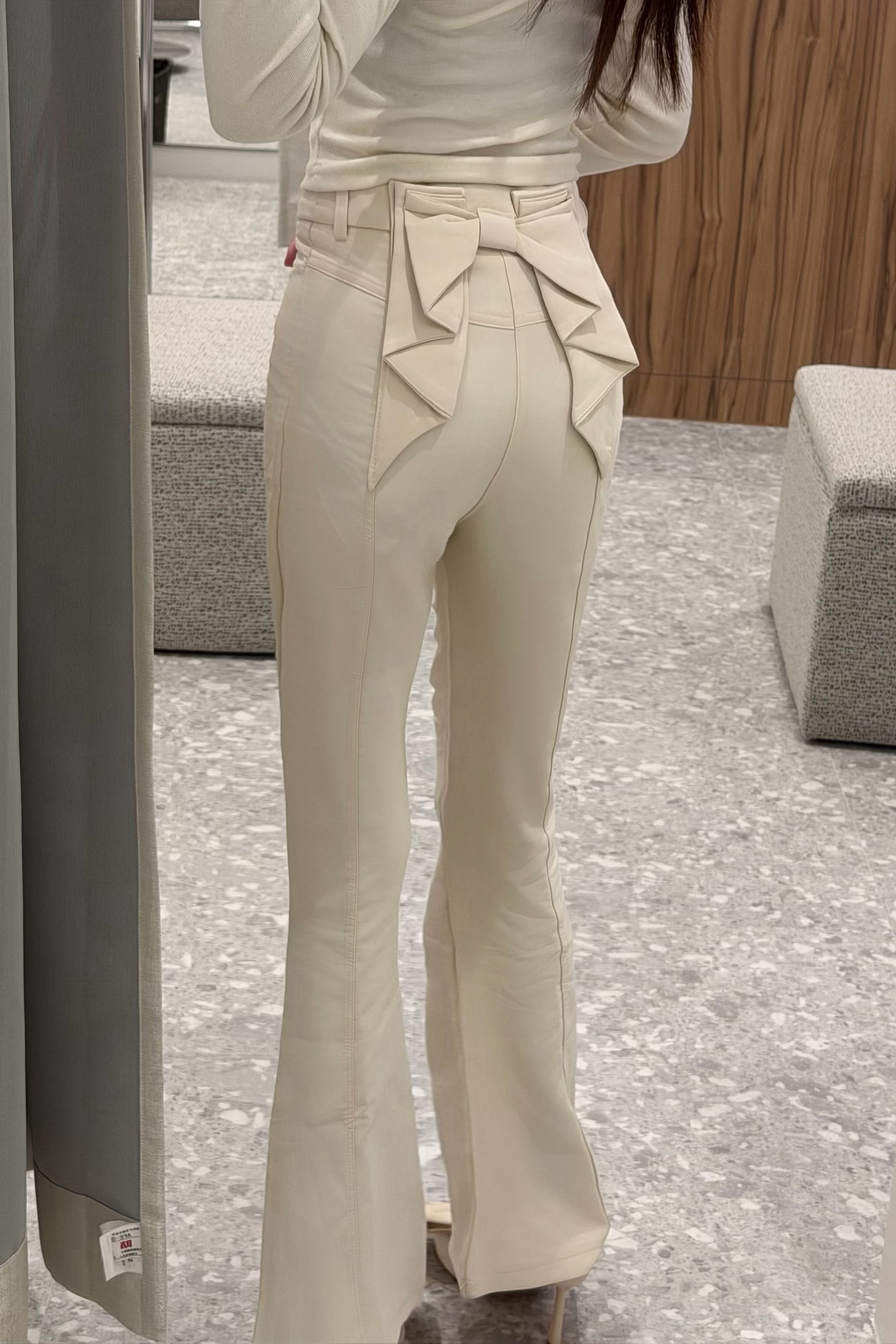 バックリボンフリルフレアパンツ KR15845