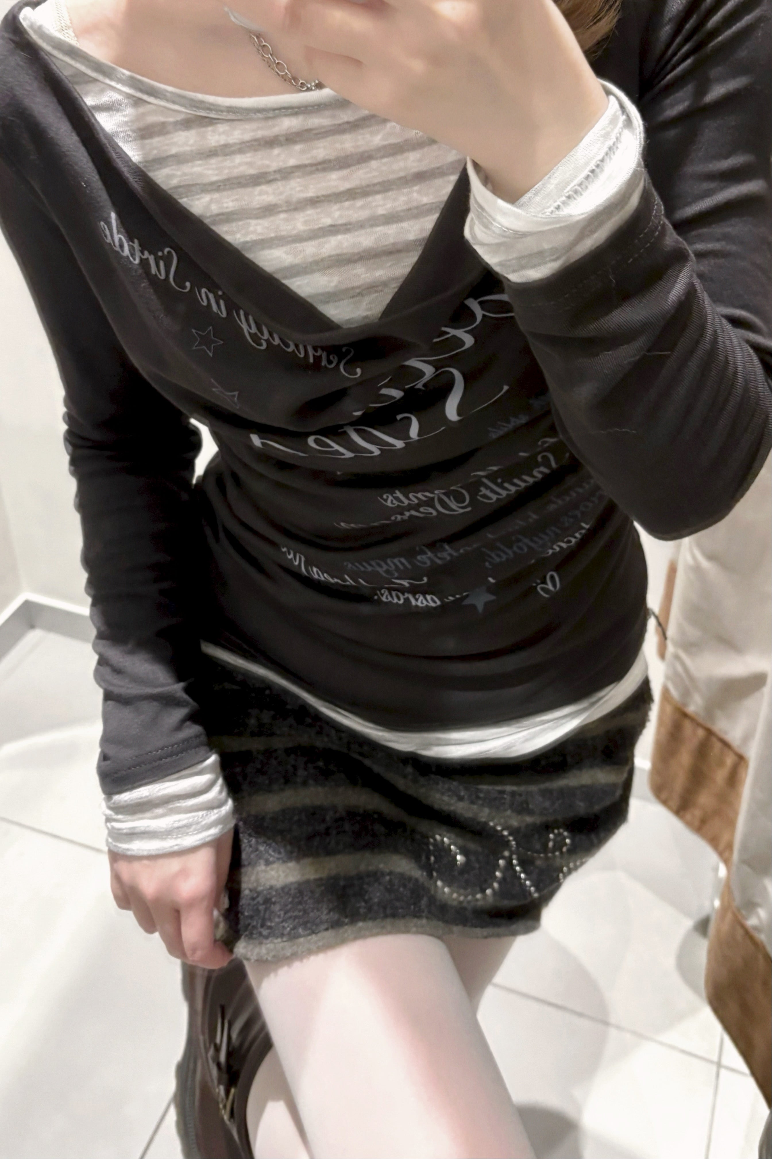 レイヤードドレープトップス KR13696