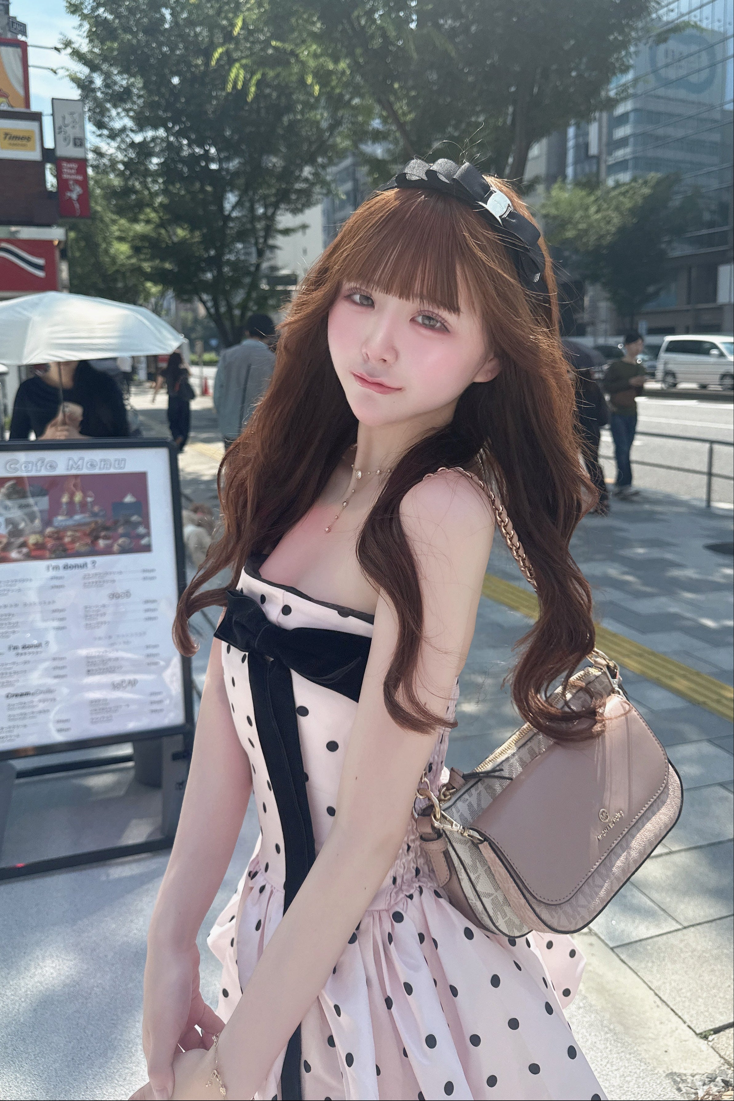 ドットベアトップリボンバルーンワンピース KR15059