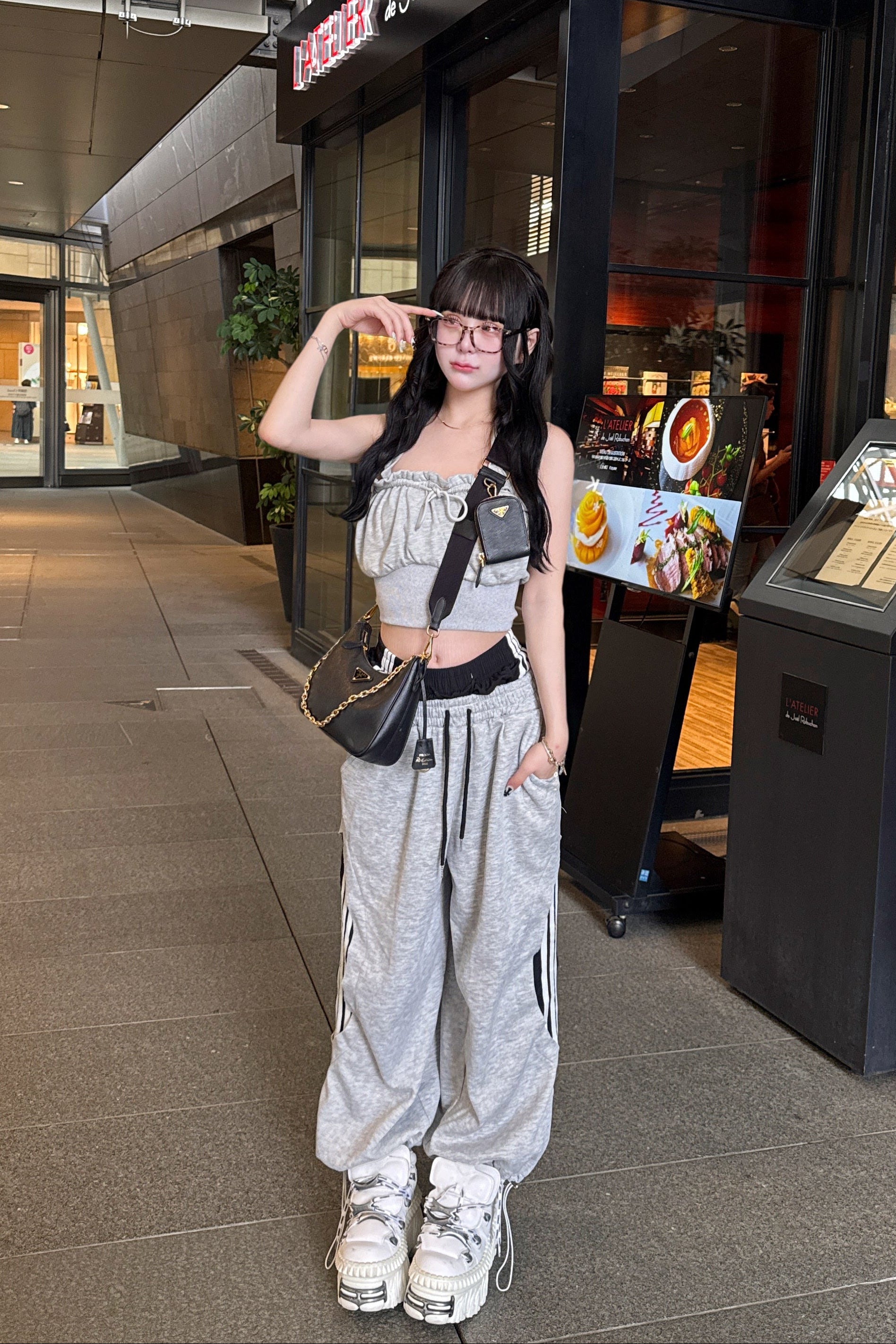 レイヤードラインスウェットパンツ KR15680
