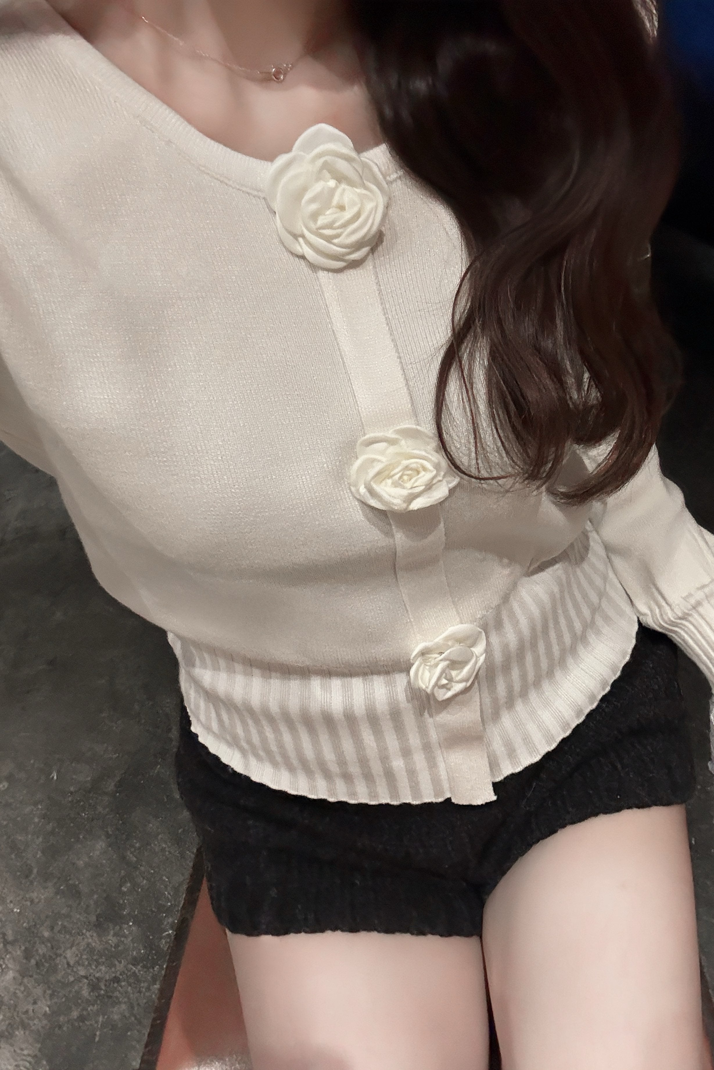 ローズモチーフニットKR13587