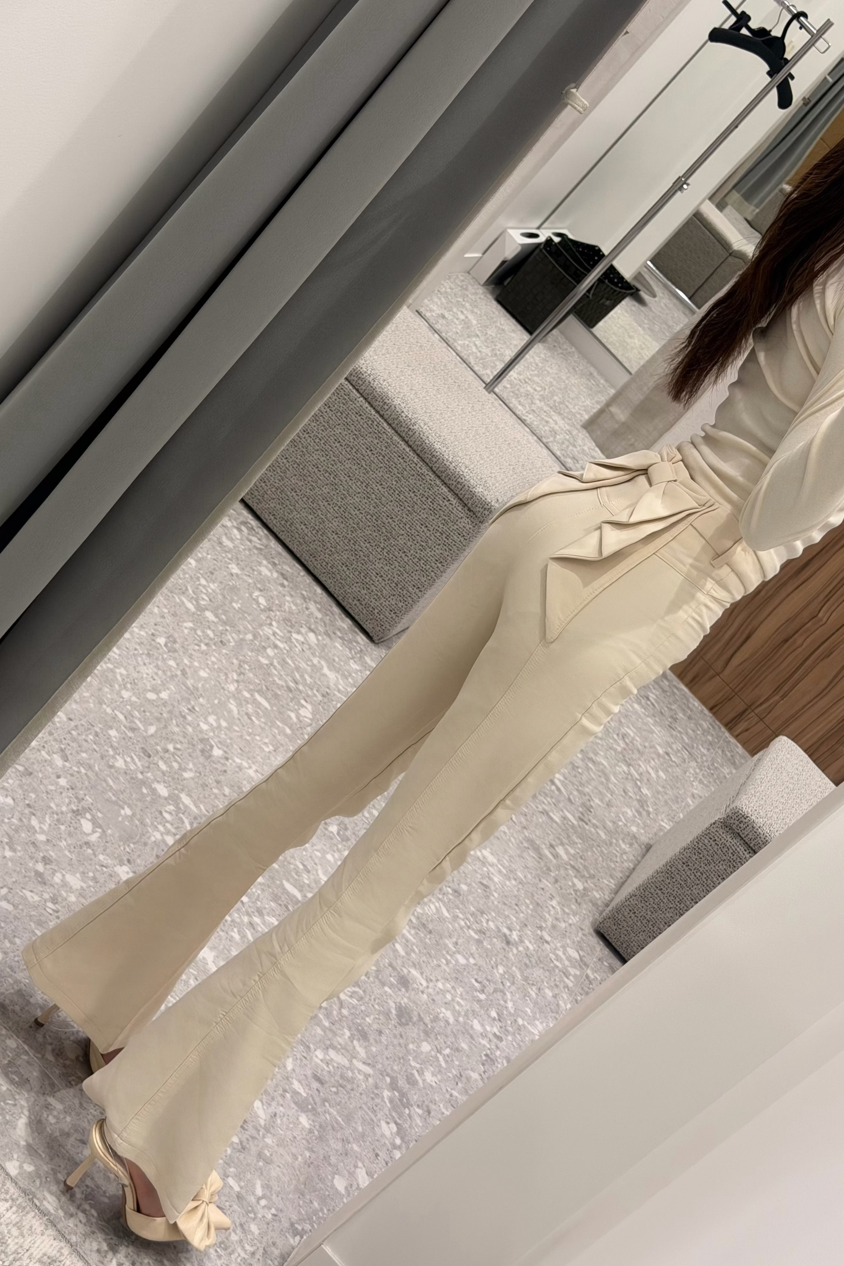 バックリボンフリルフレアパンツ KR15845