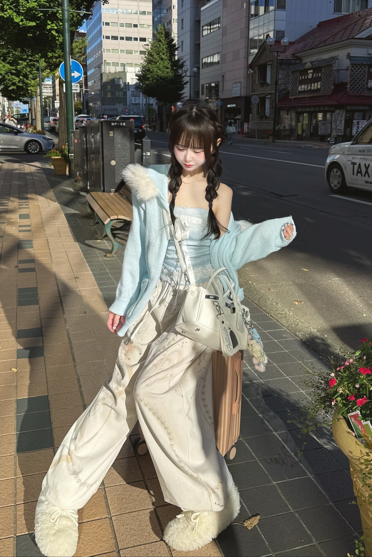 フェイクファーレースアップブーツ KR16031