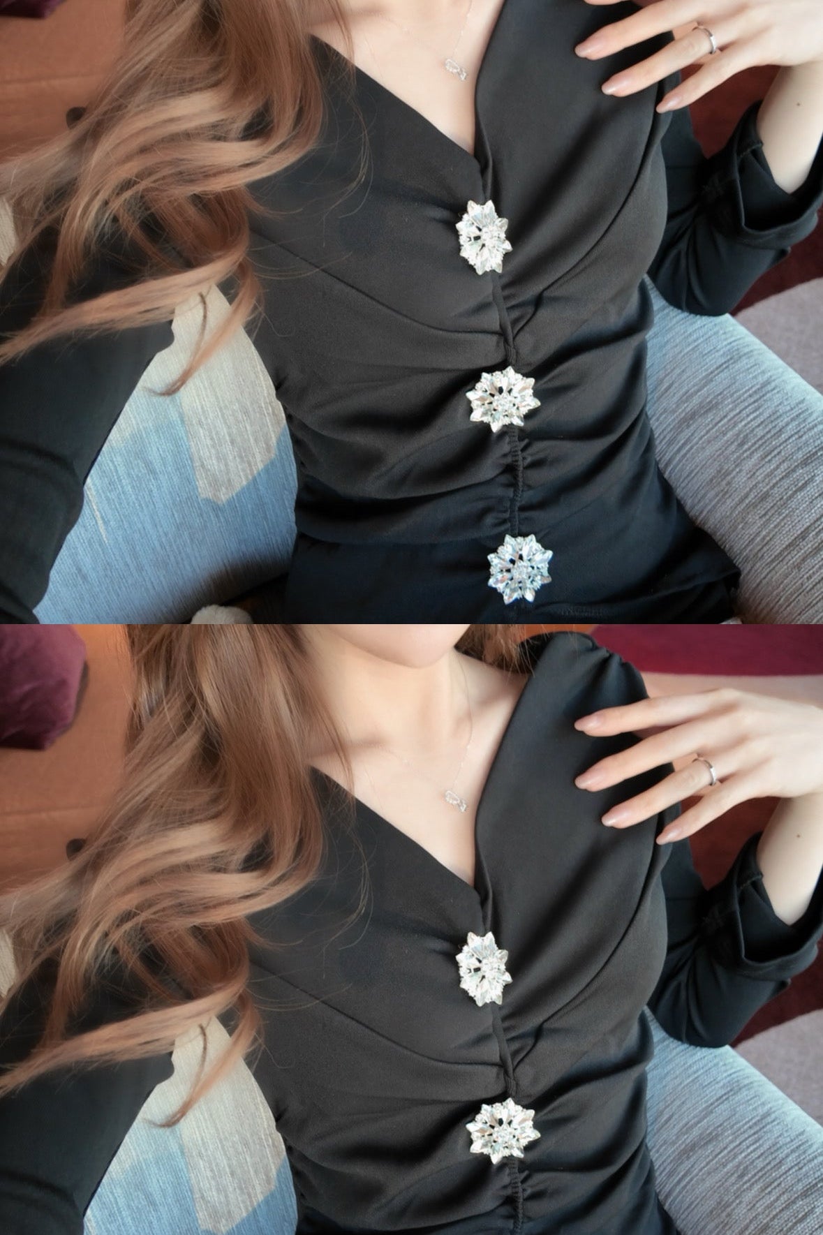 フロントビジューミニワンピース KR13663