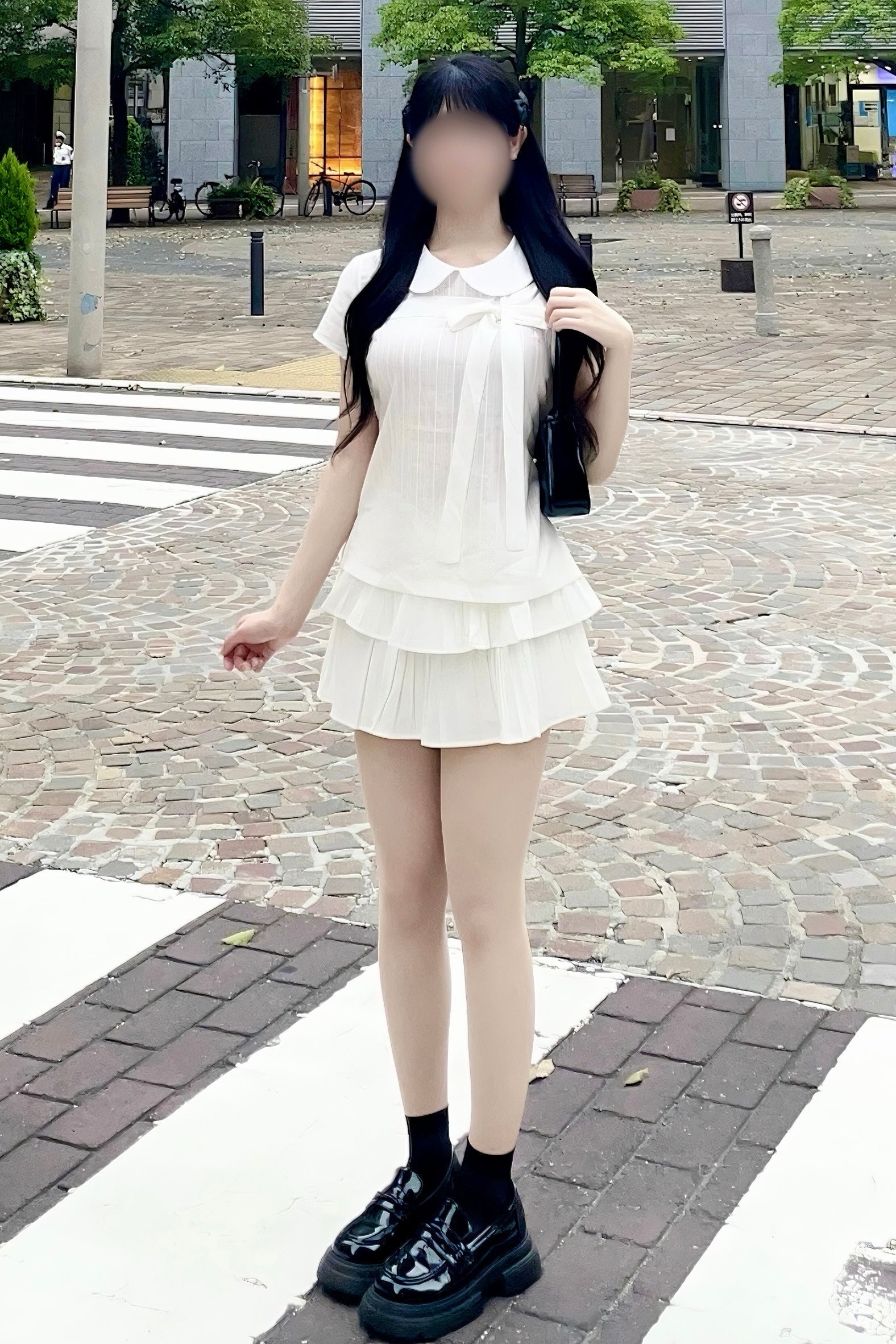 シフォンリボントップス KR15766