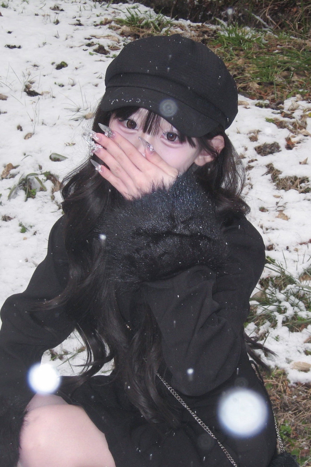 リボンサイドファーワンピース KR30440