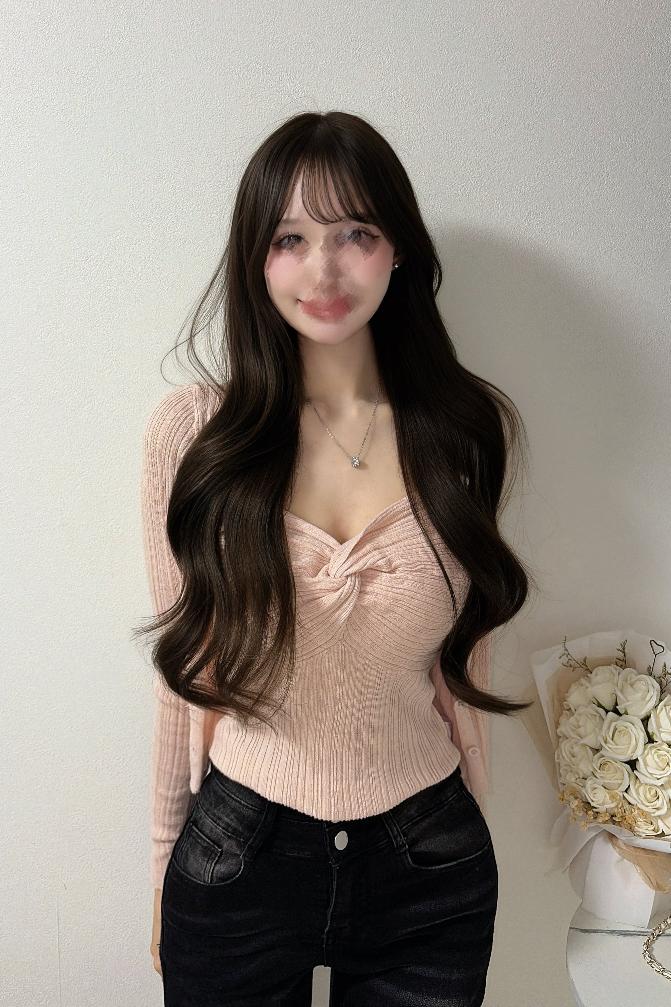 ツイストデザインキャミソールカーディガン KR14576