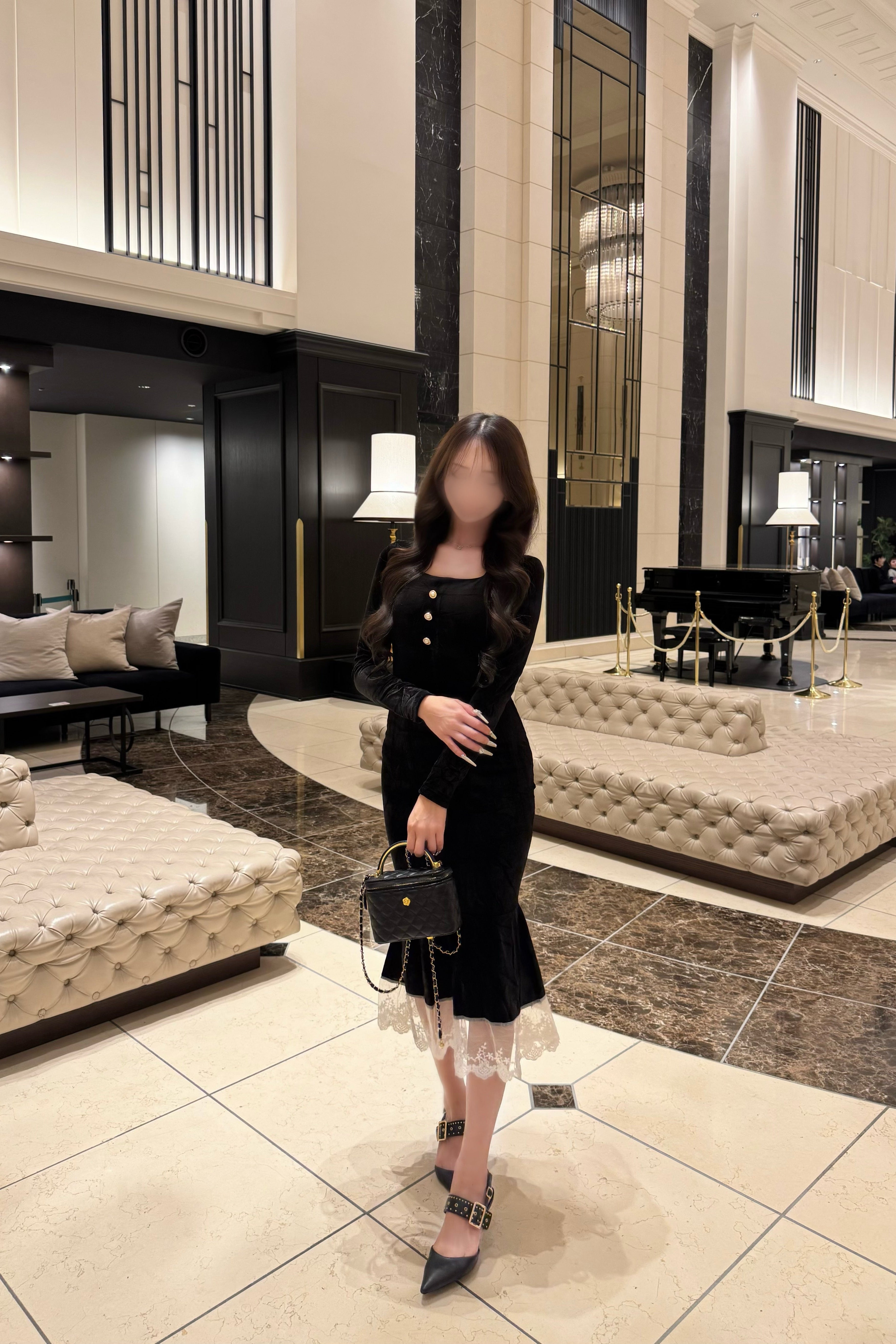 べロアタイトワンピース KR13446