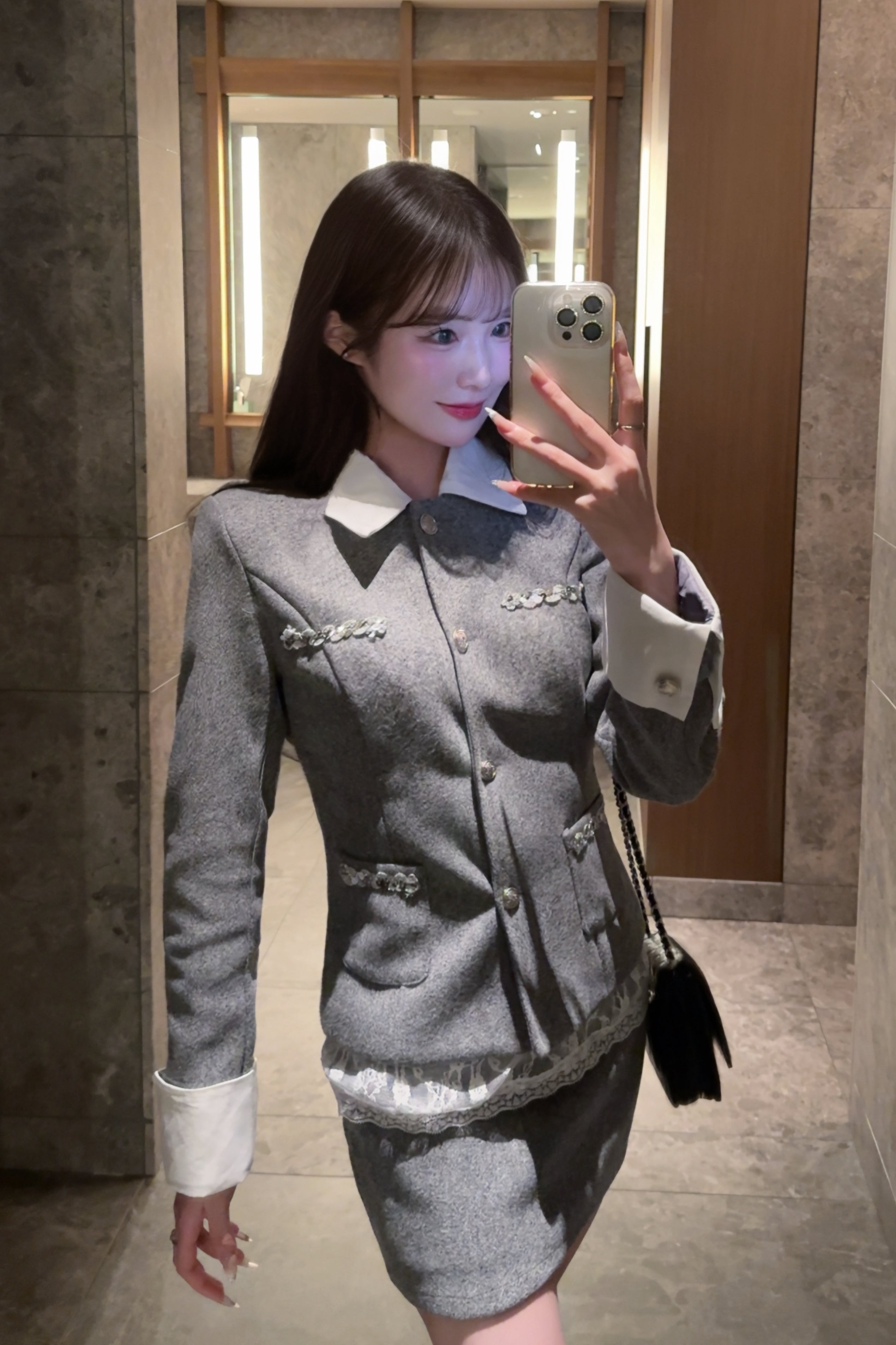 クラシカルレースジャケットセットアップ KR30338