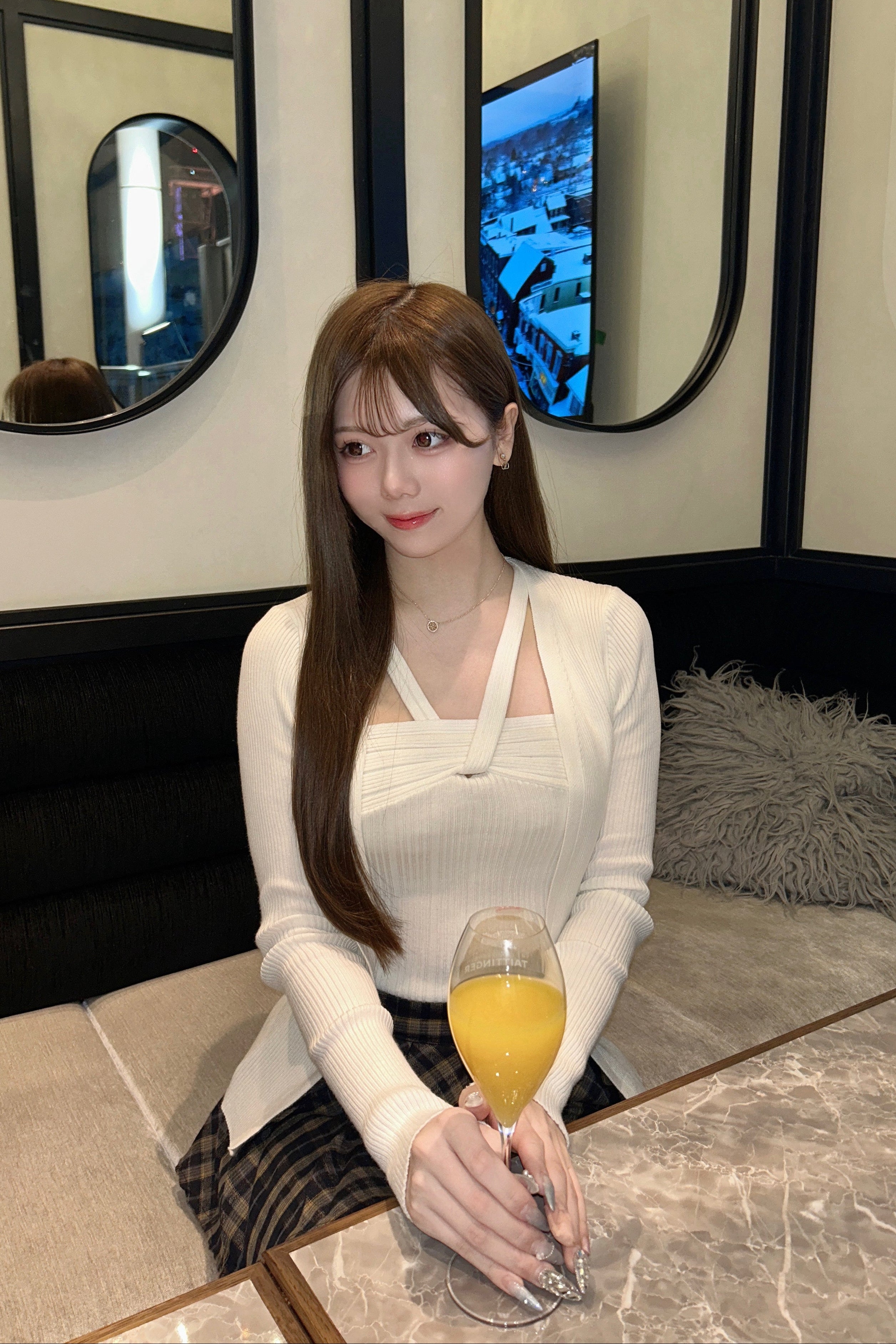 ホルターネックデザインニット KR13389