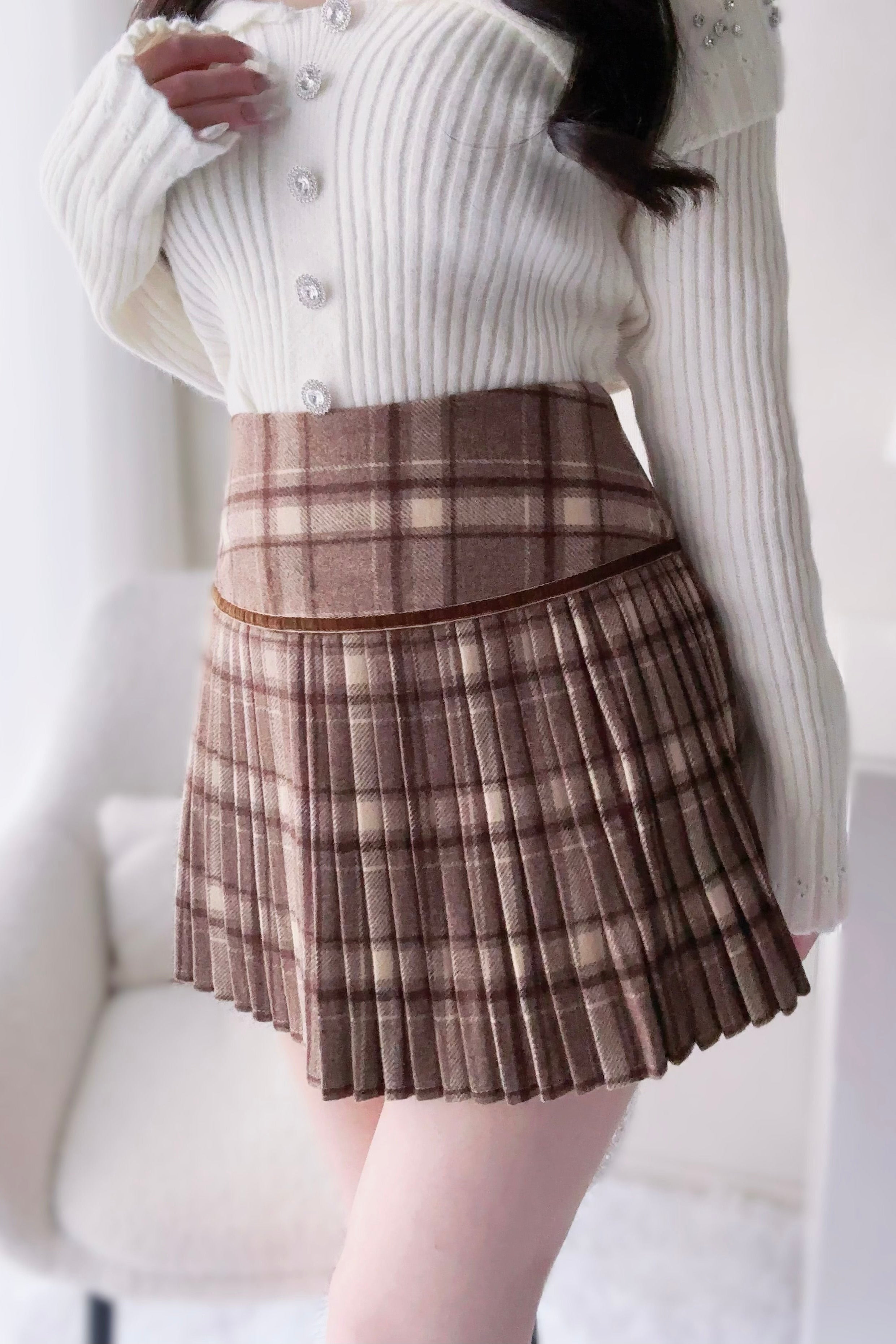 チェックプリーツスカート KR13610