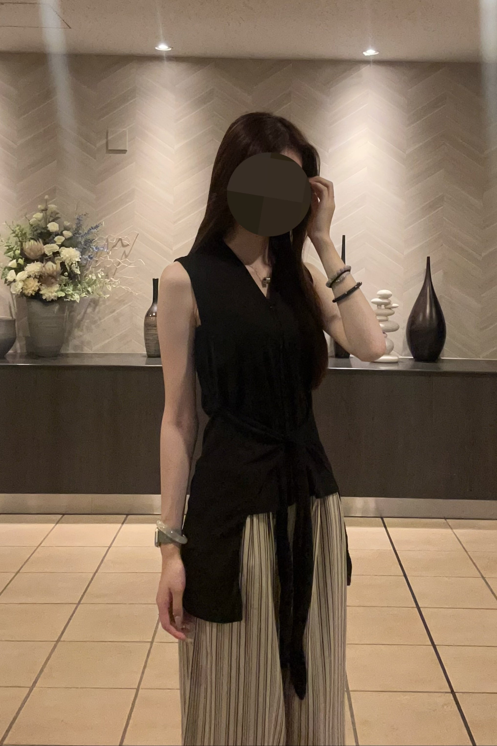 ノースリーブチュニックストライプワイドセットアップ KR30624