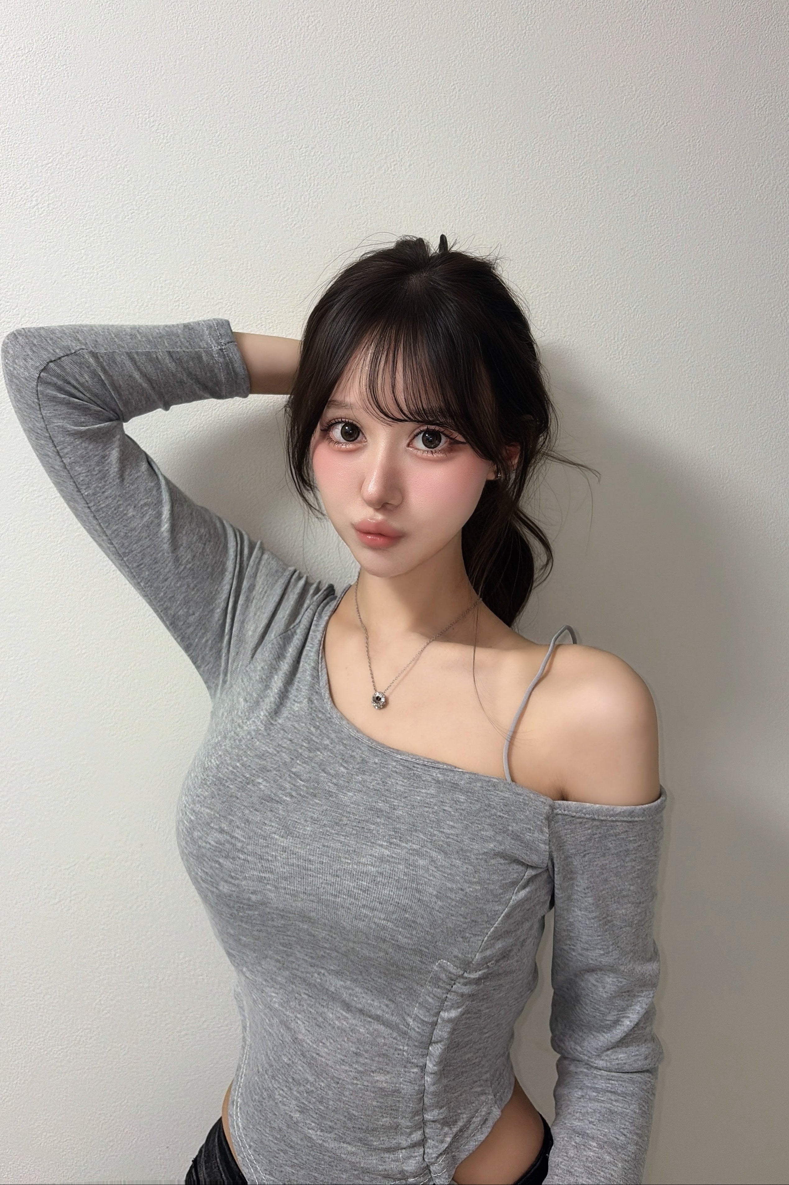 アシンメトリ―ワンショルダ―カットソー KR14438