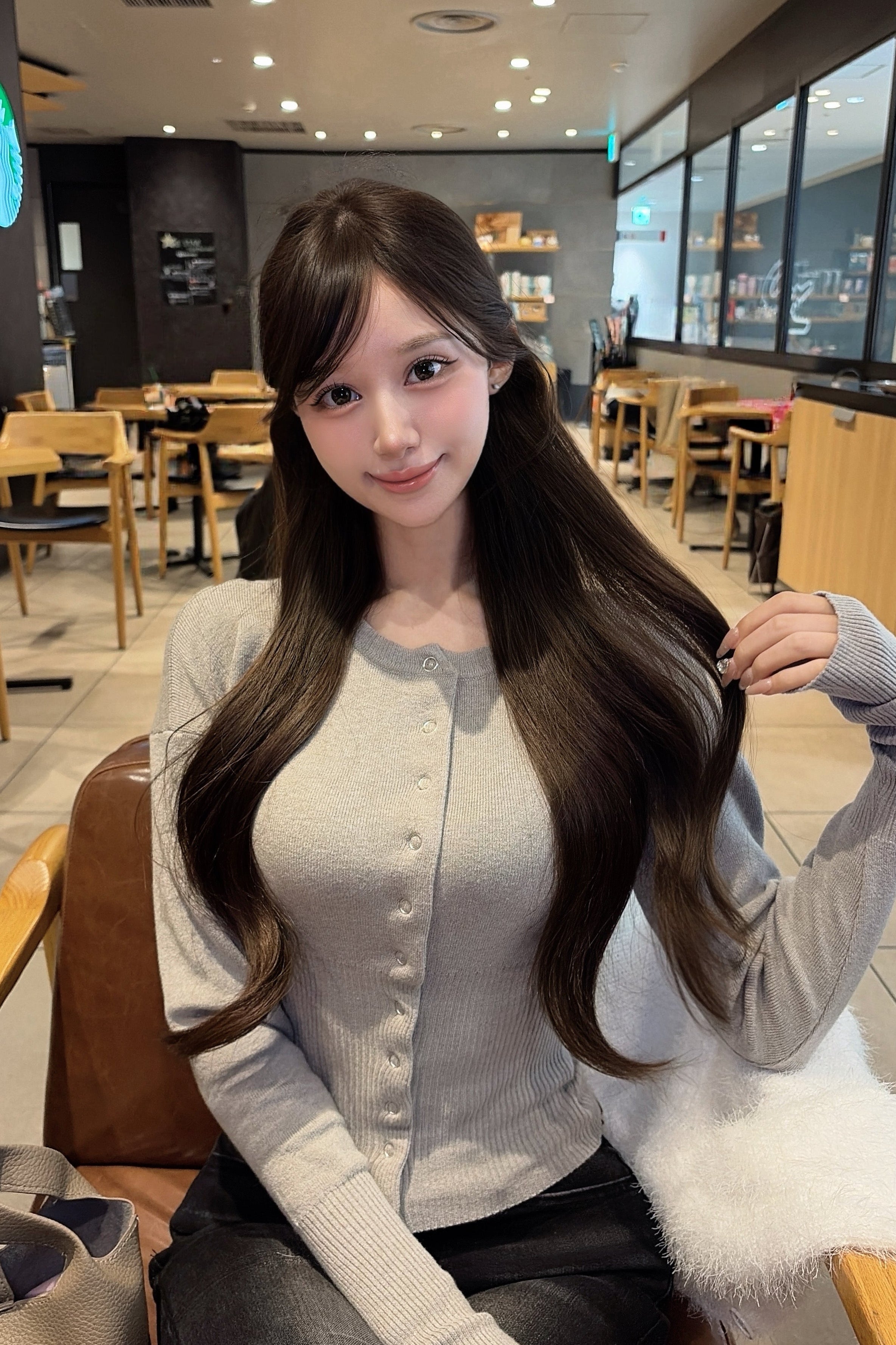 フロントボタンシアーカーディガン KR14435