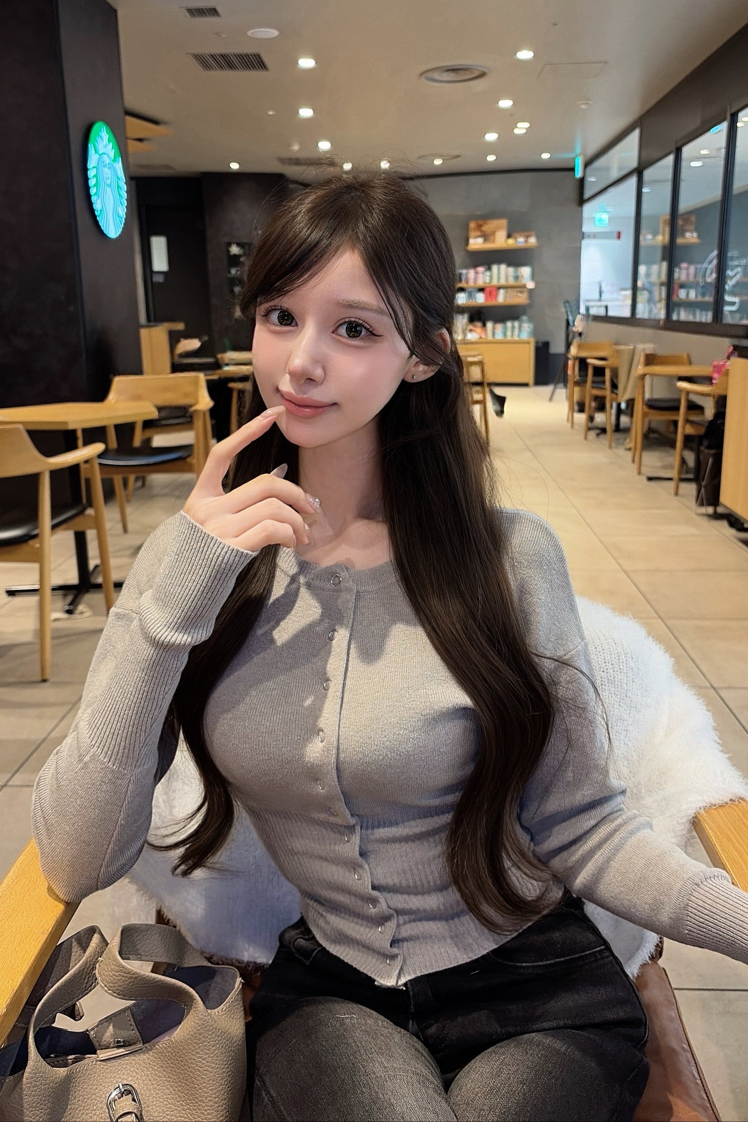 フロントボタンシアーカーディガン KR14435