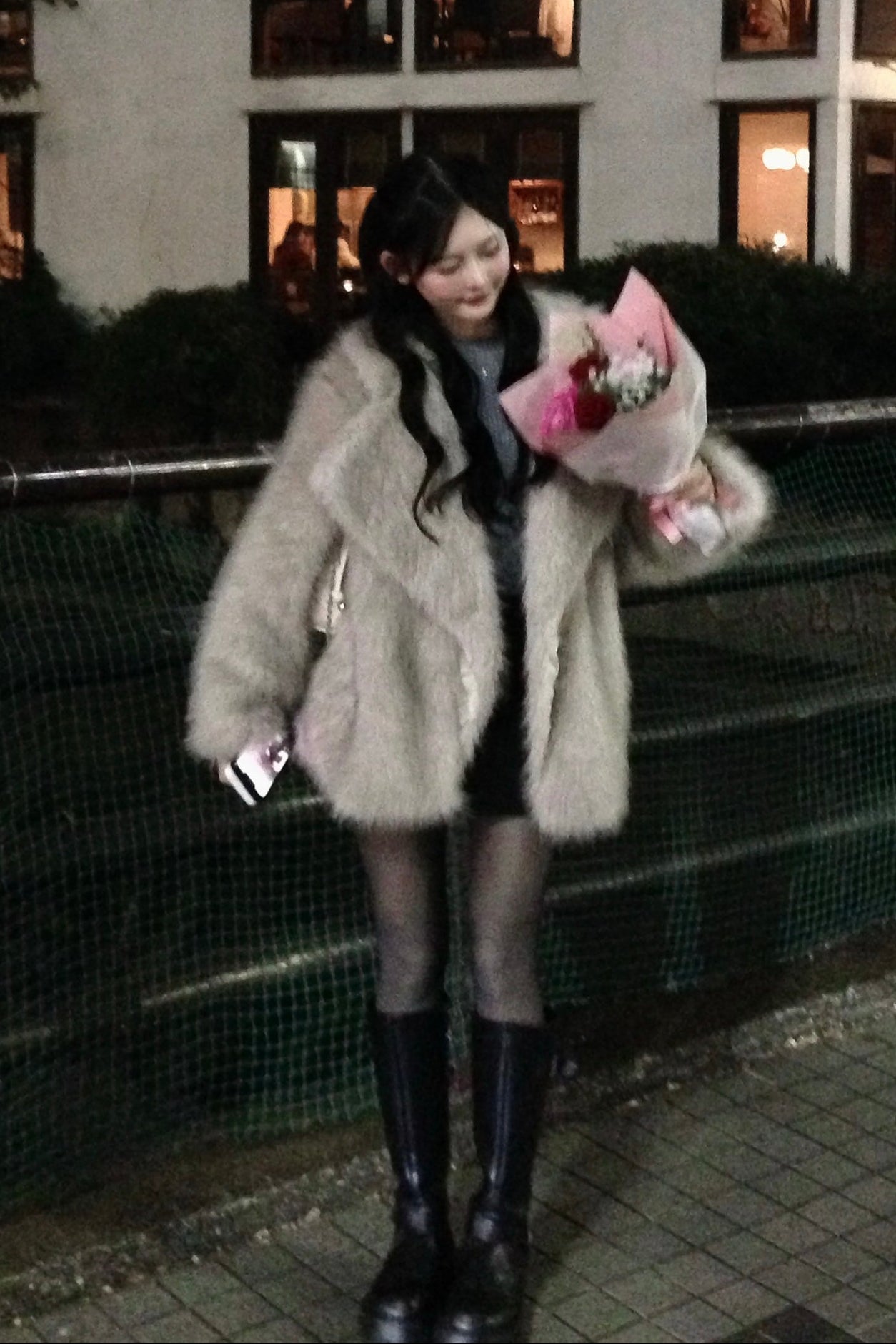 ボリュームファーコート KR30275