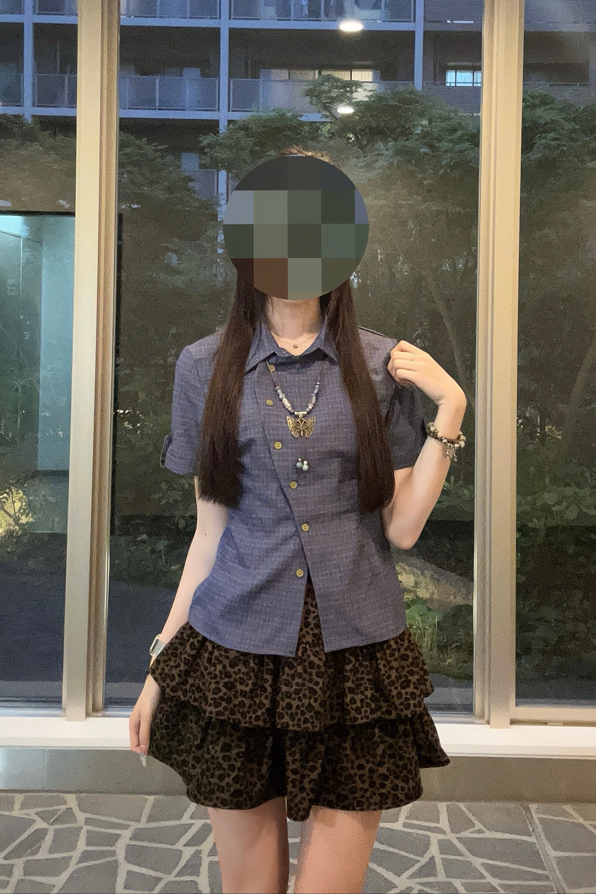 チェックサイドボタンシャツ KR14636