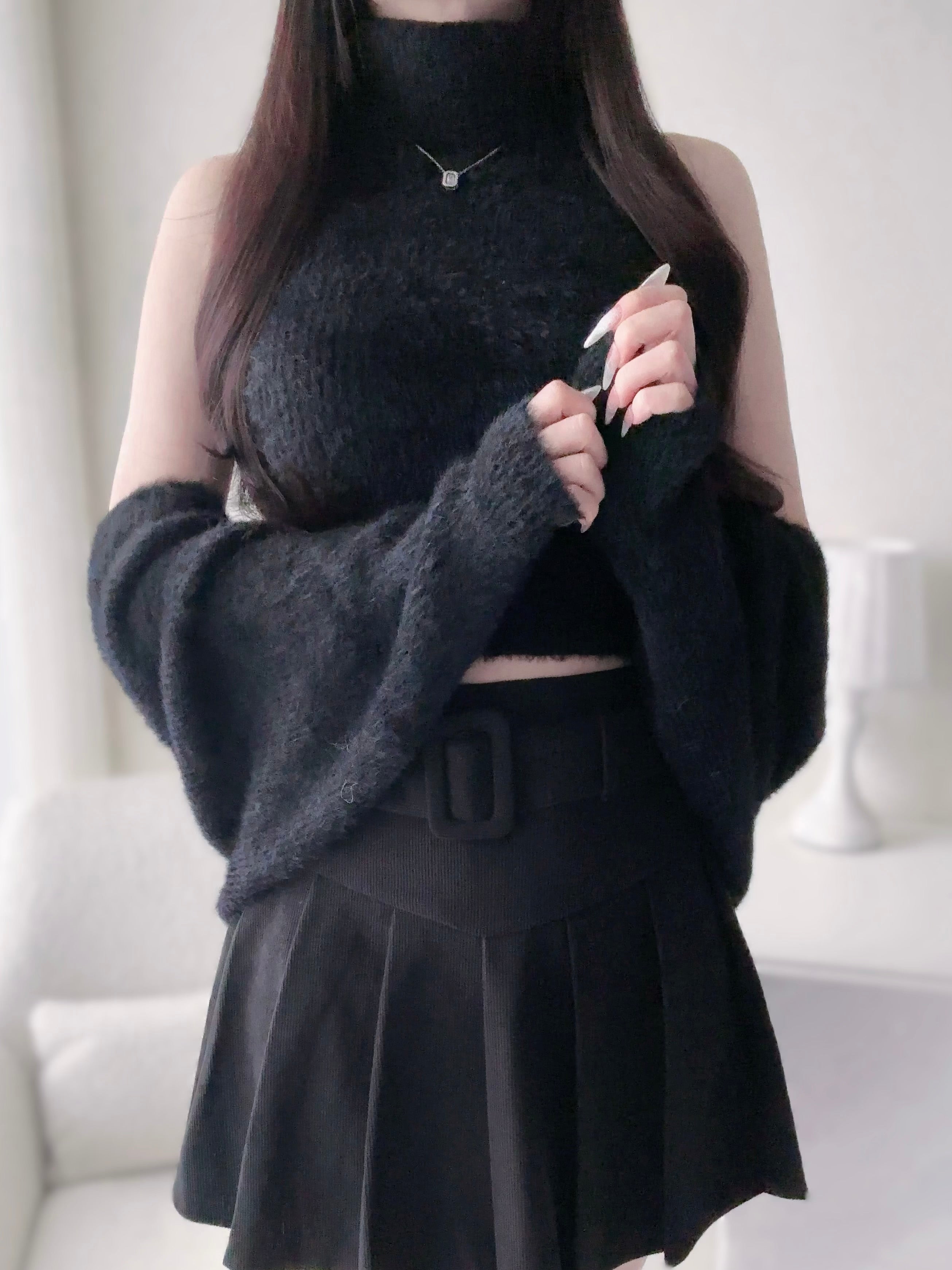 オフショルツーピースニット KR13613