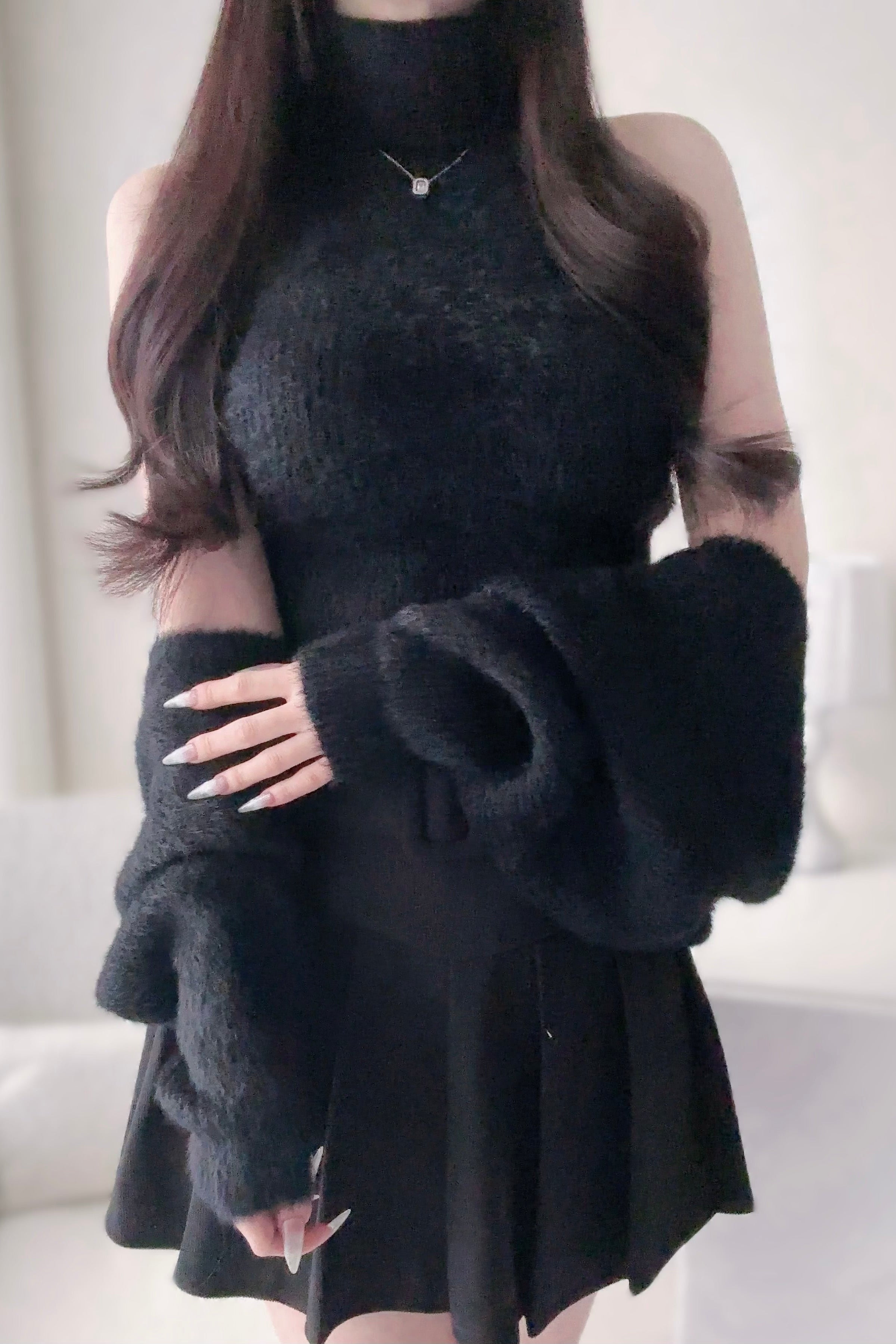 オフショルツーピースニット KR13613