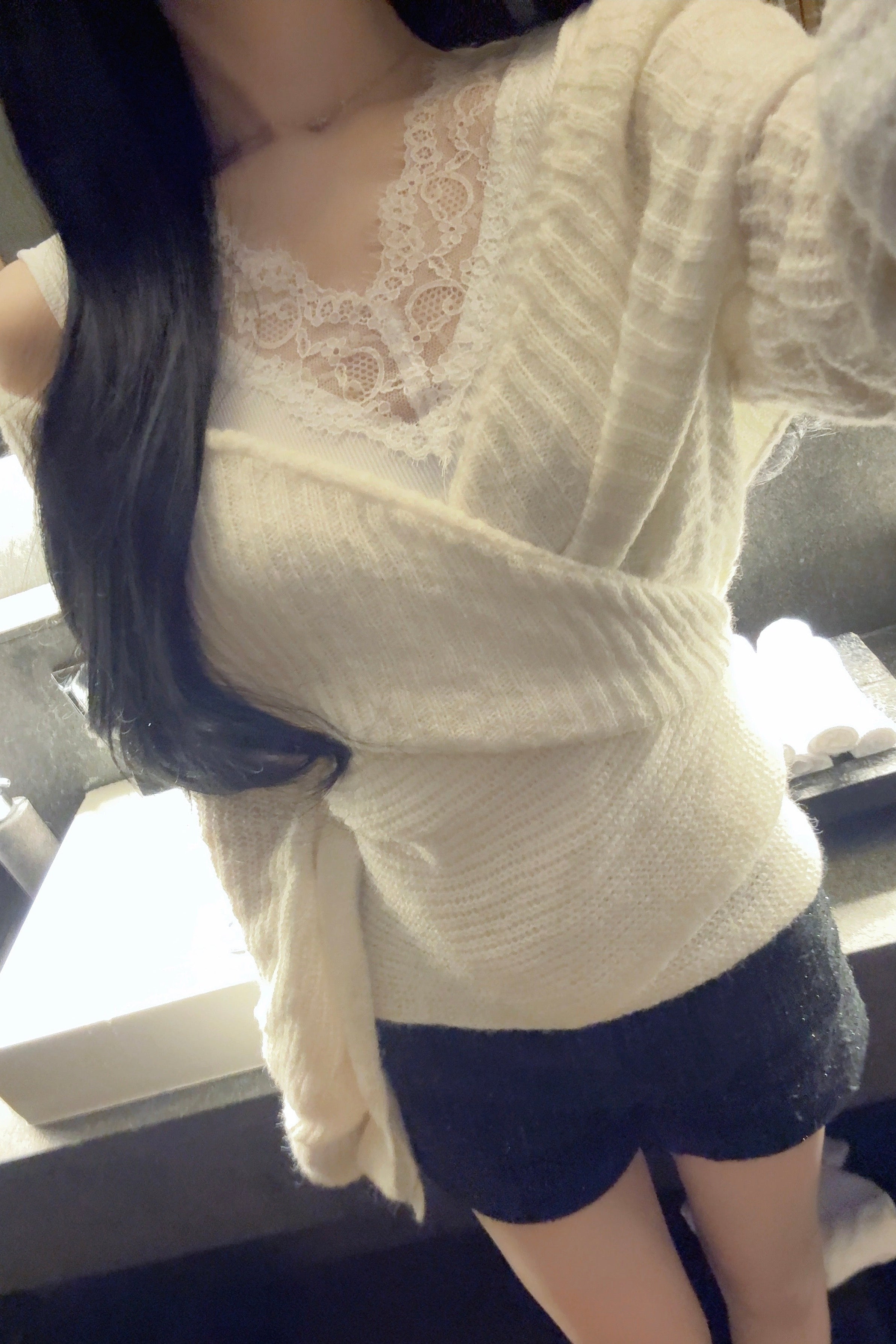 ネックレースデザインニット KR12731