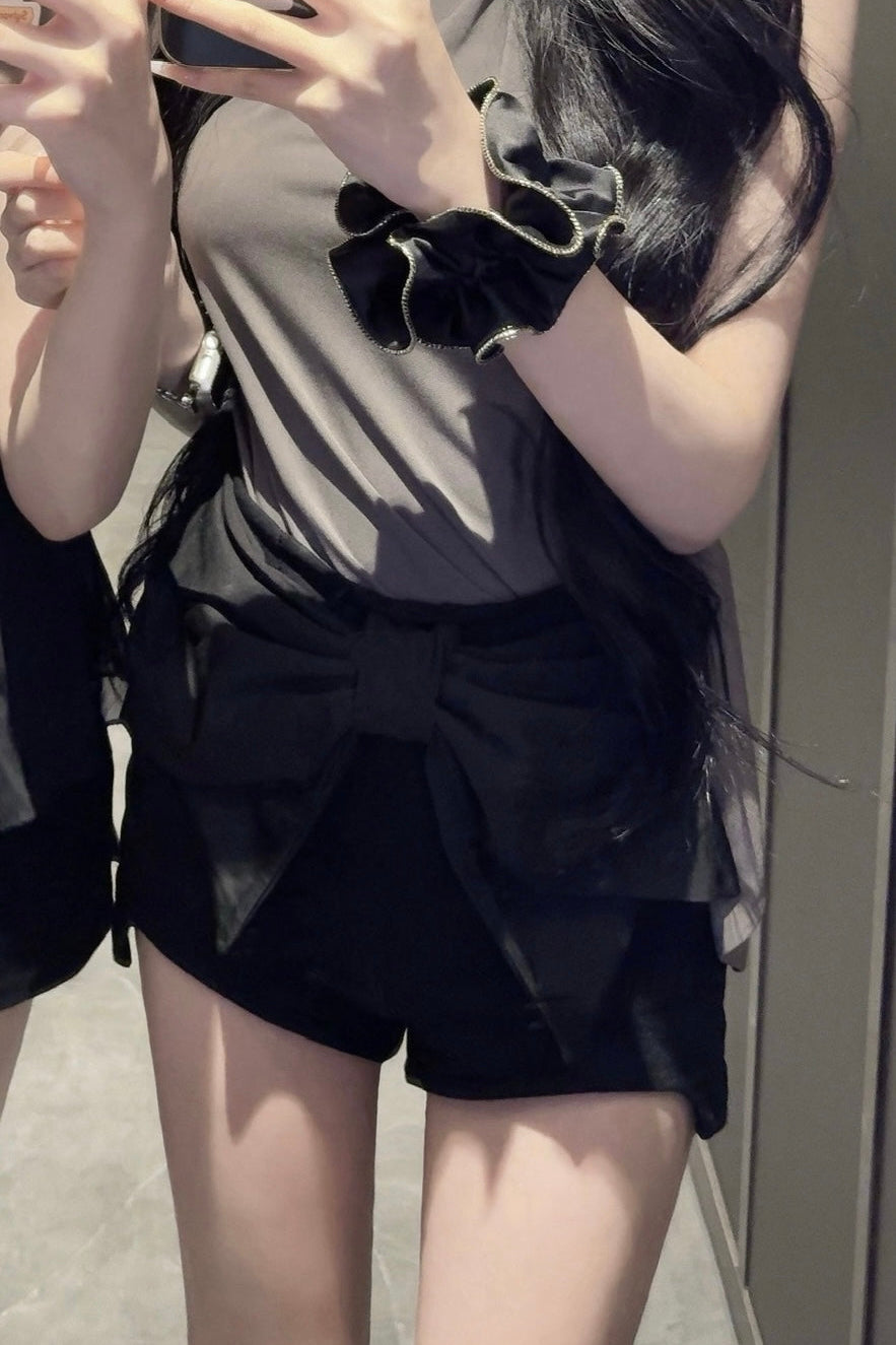 リボンドレープショートパンツ KR11471