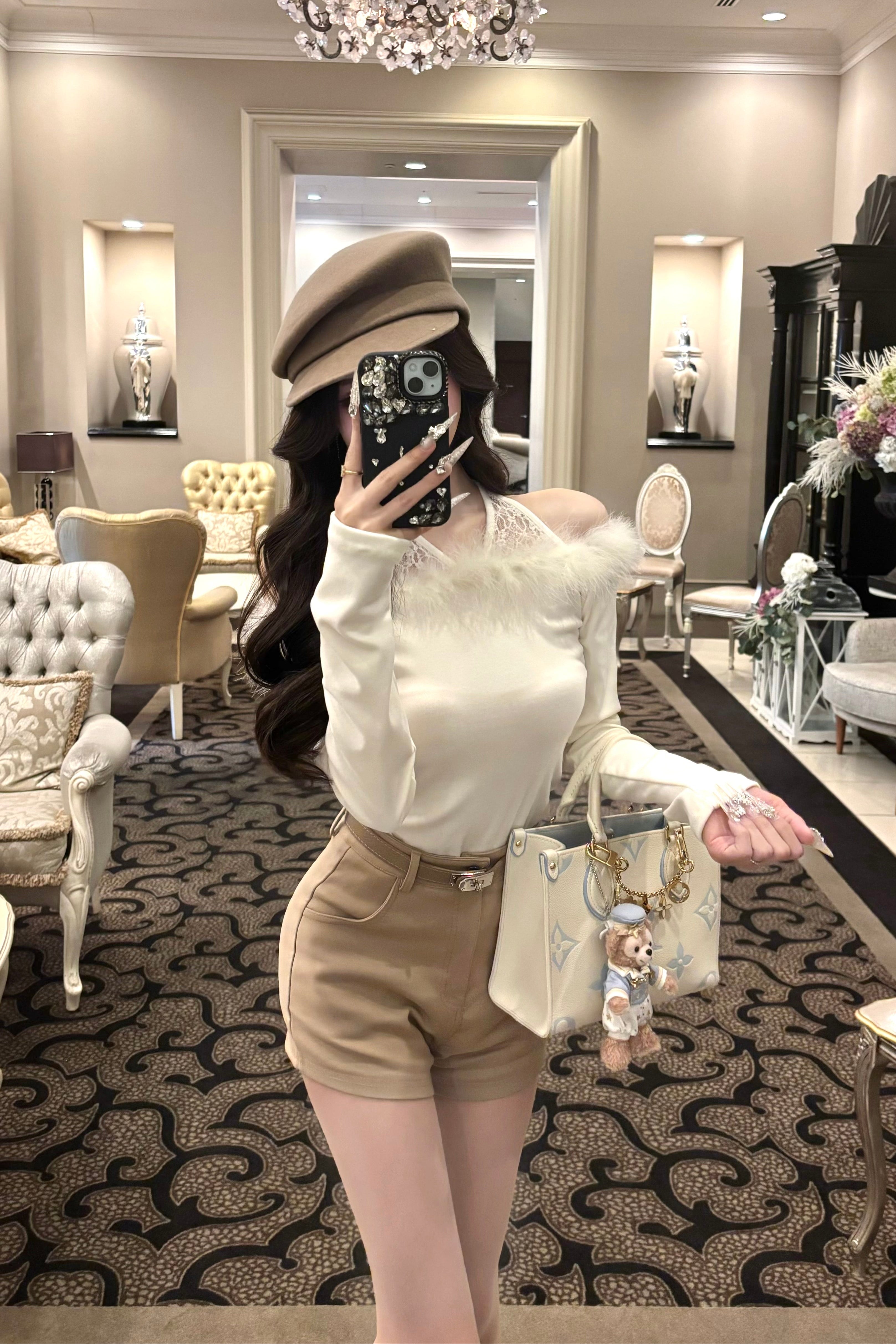 シンプルハイウエストショートパンツ KR13944