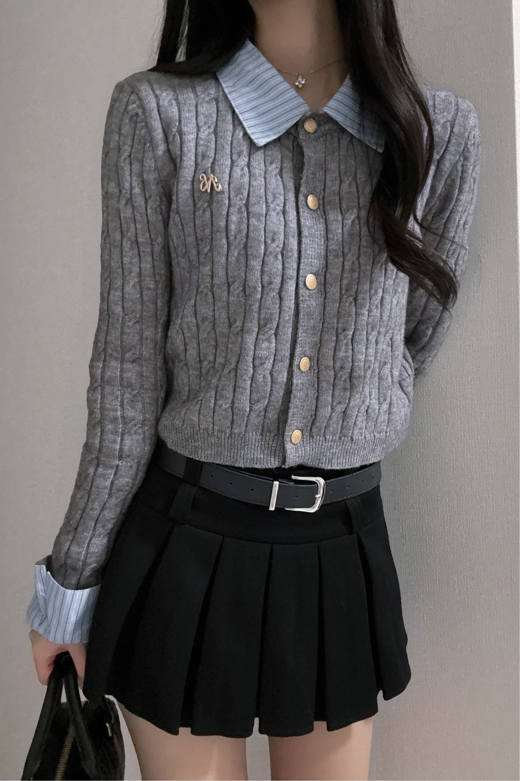 ボックスプリーツデザインスカート KR10190