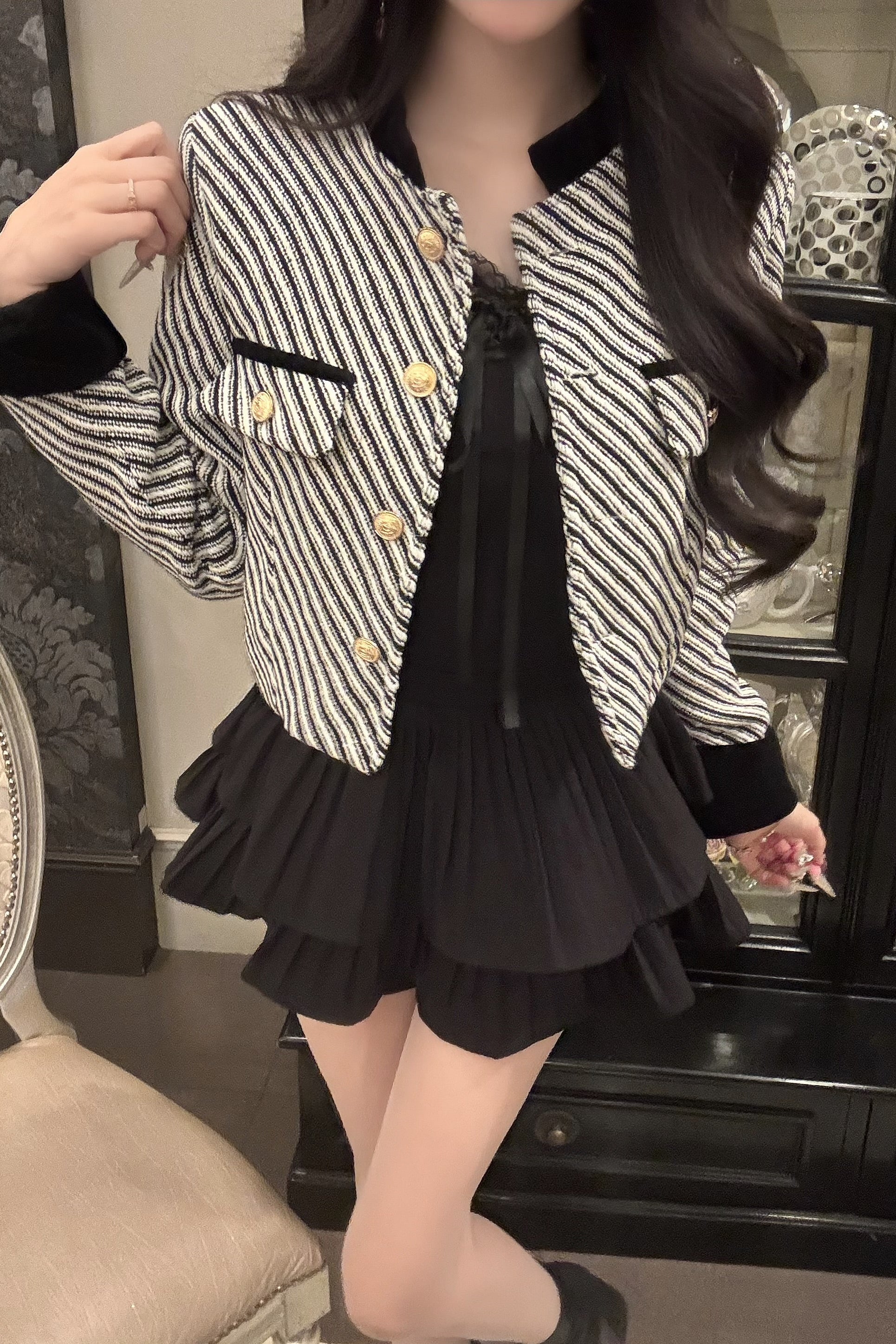 クラシカルストライプツイード KR30418