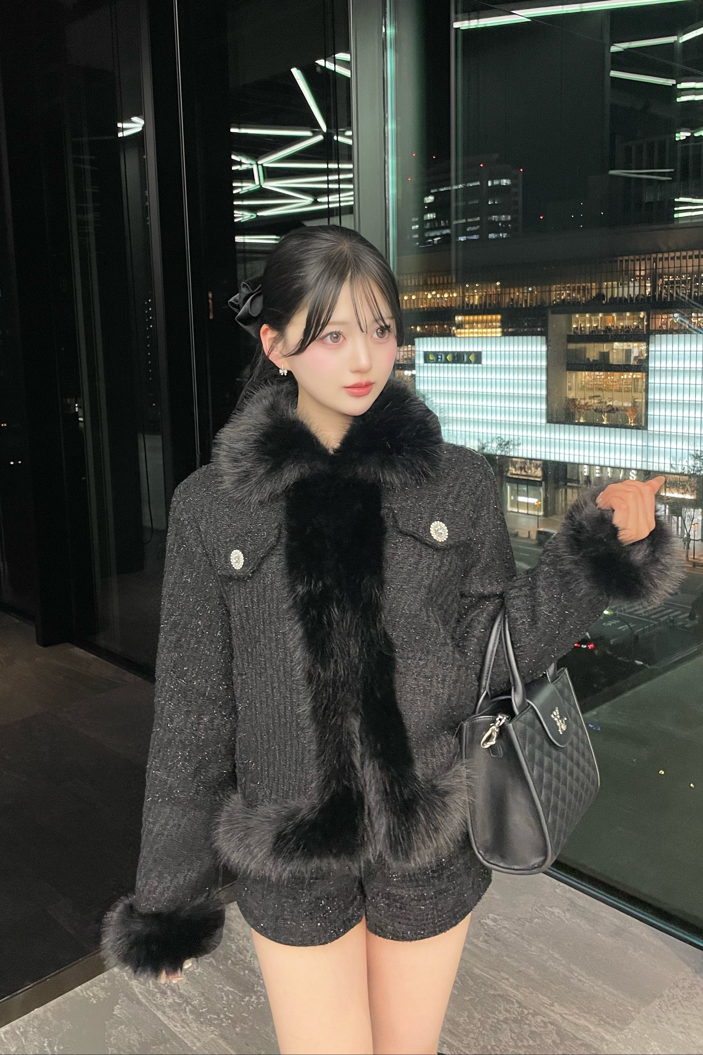 ファーデザインラグジュアリーコート KR30353