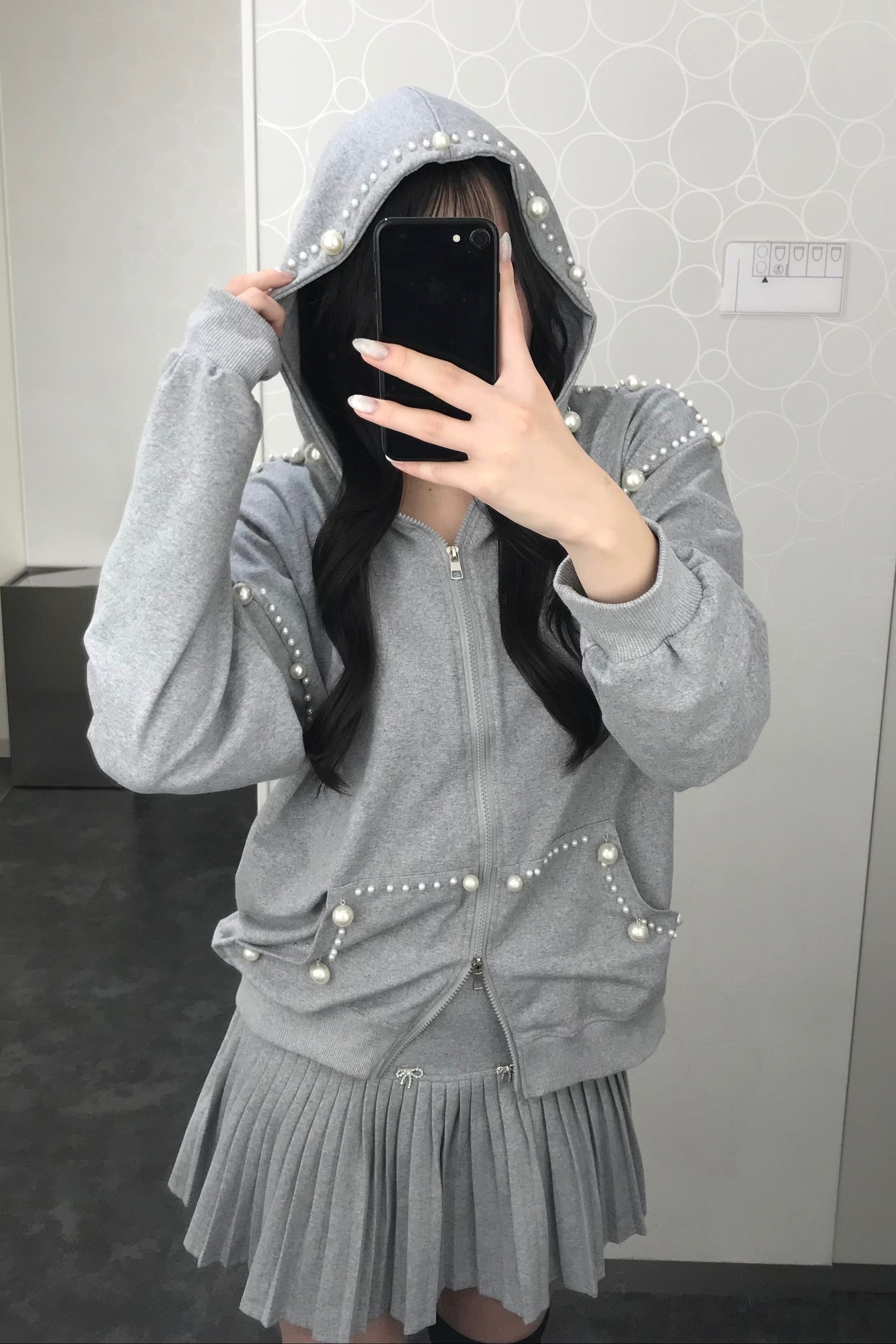 パールモチーフスウェットセットアップ KR30242