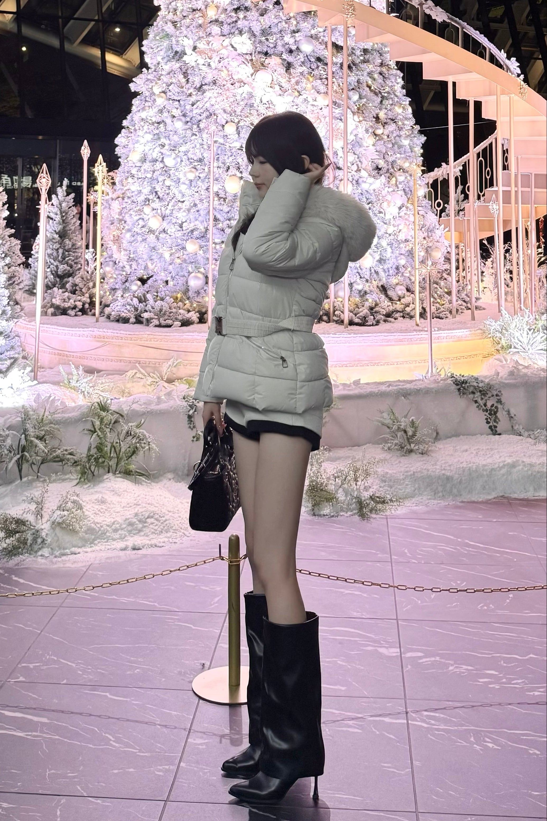 レディーミディベルトダウンコート KR30147