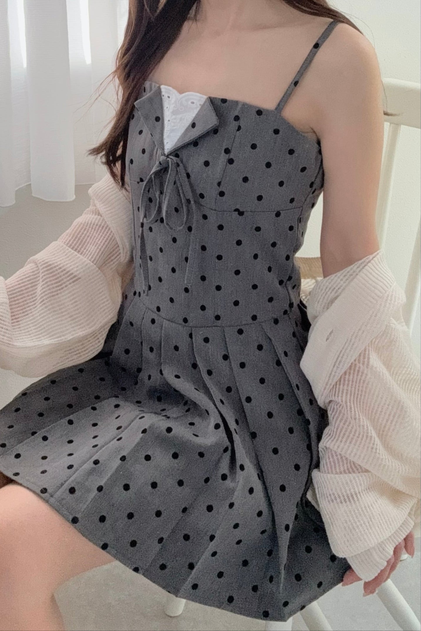 ドットリボンキャミワンピース KR10659