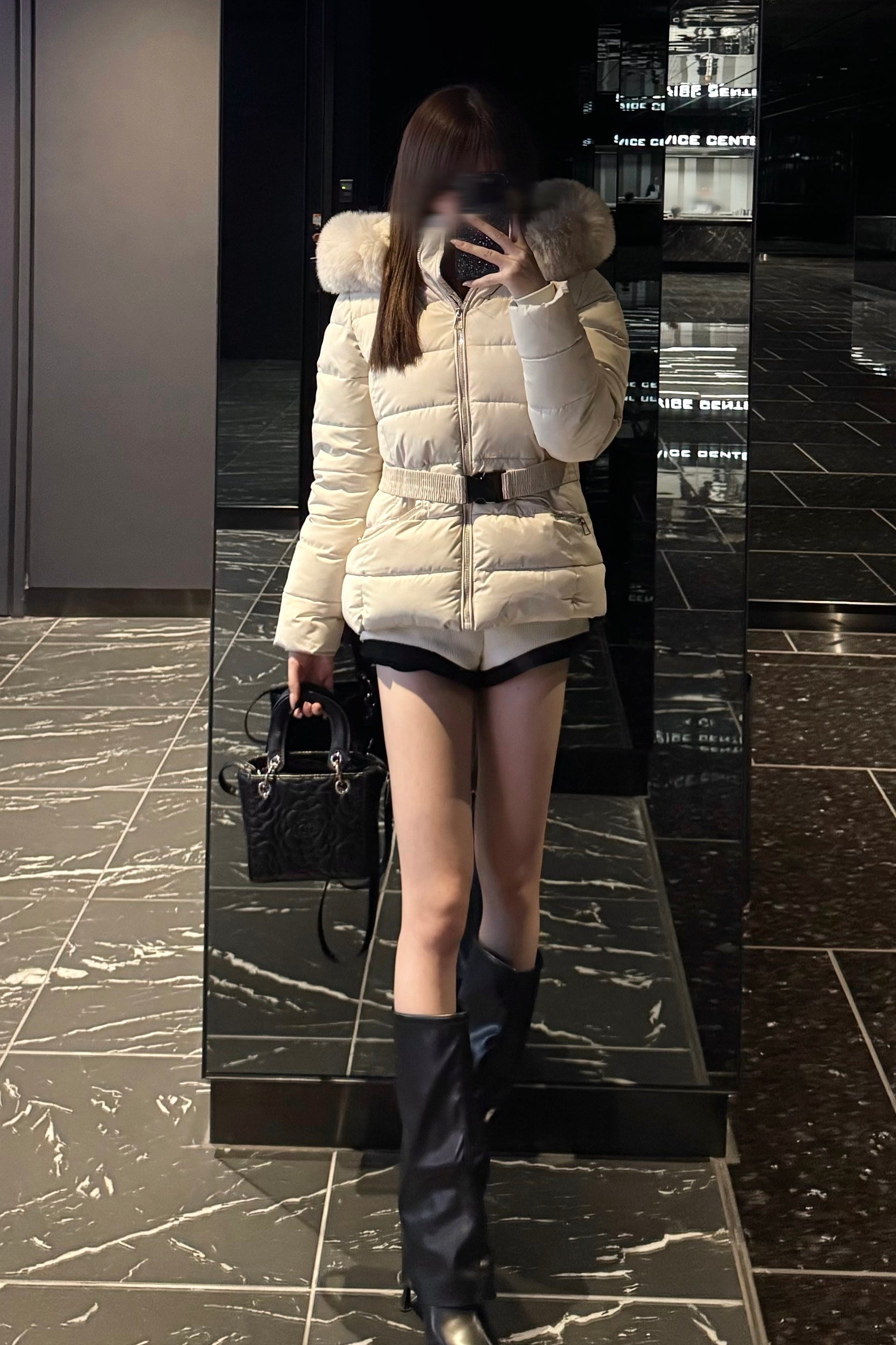 レディーミディベルトダウンコート KR30147