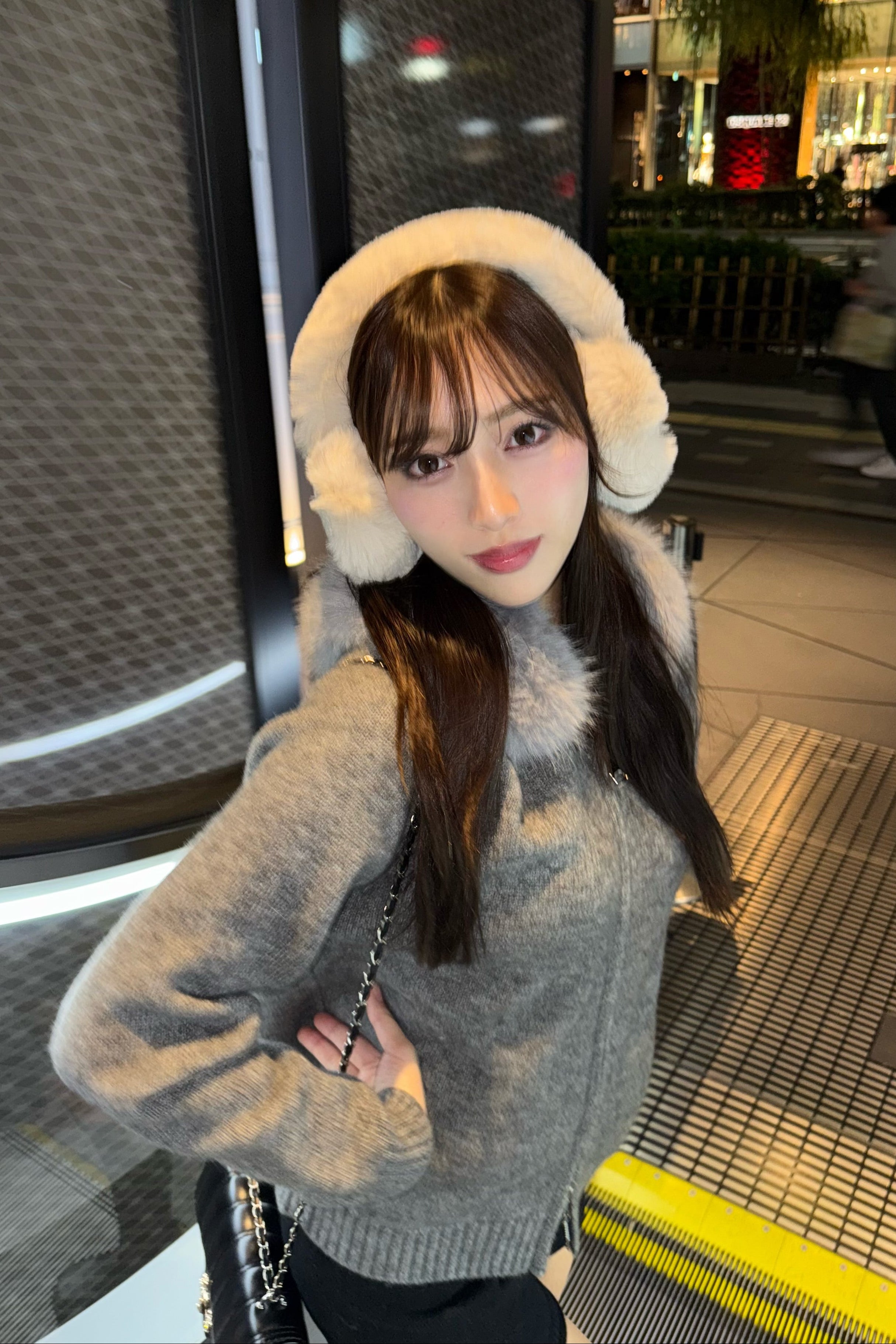 フードファージップニット KR13493